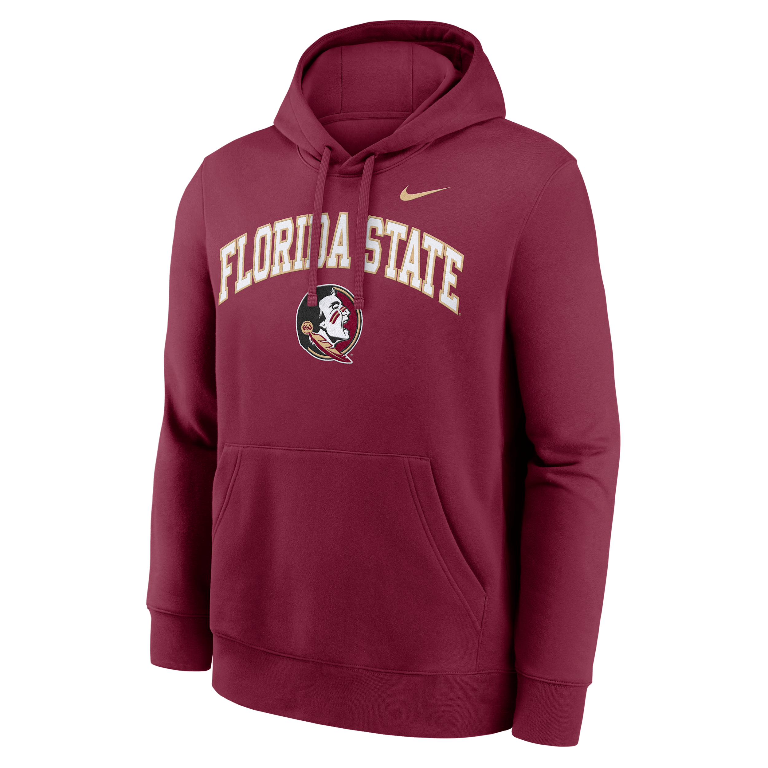 Nike Florida State Arch  Men's College Pullover Hoodie In Red