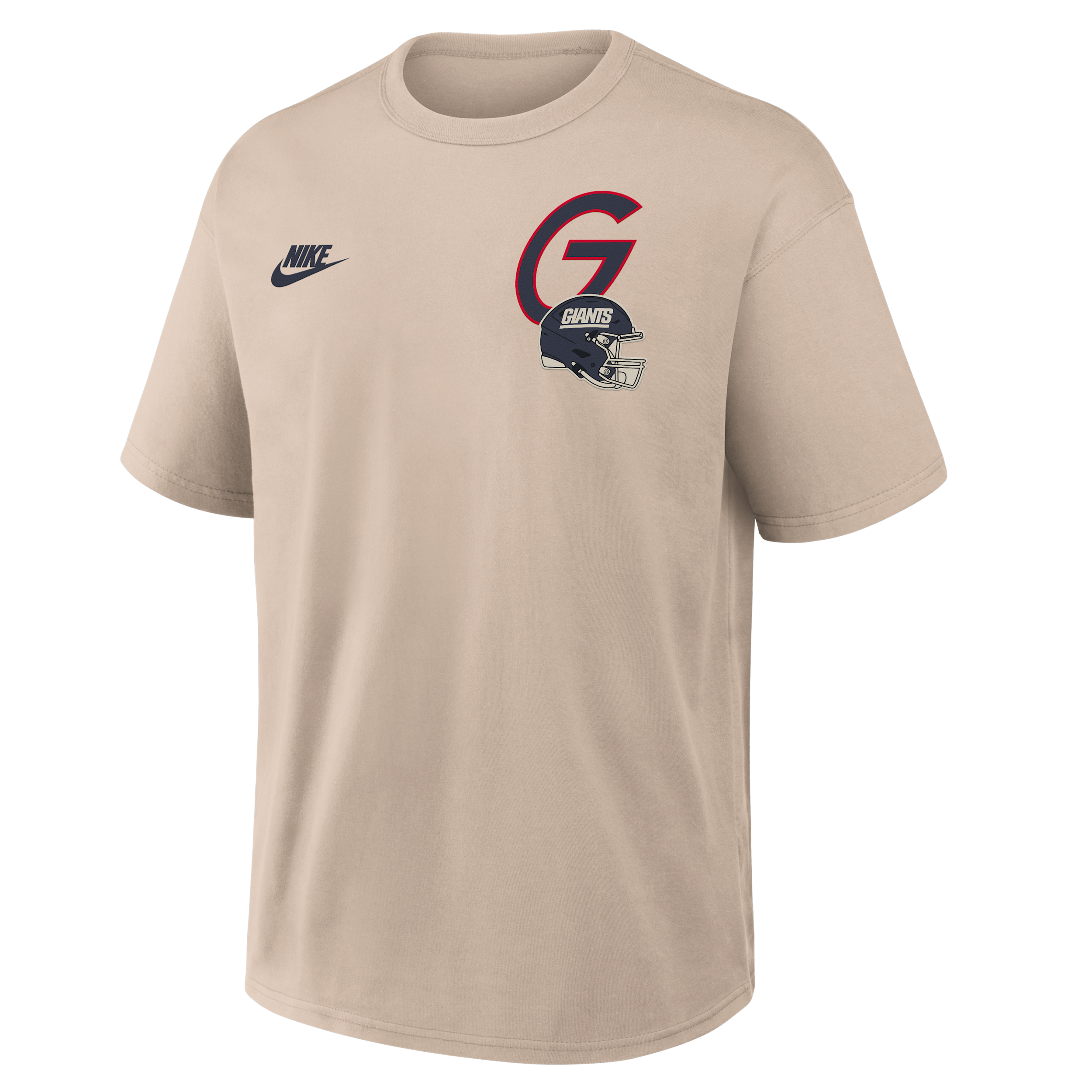 New York Giants Rewind Max90 Nike Men's NFL T-Shirt in Brown | 04T605YQ8I-BUN