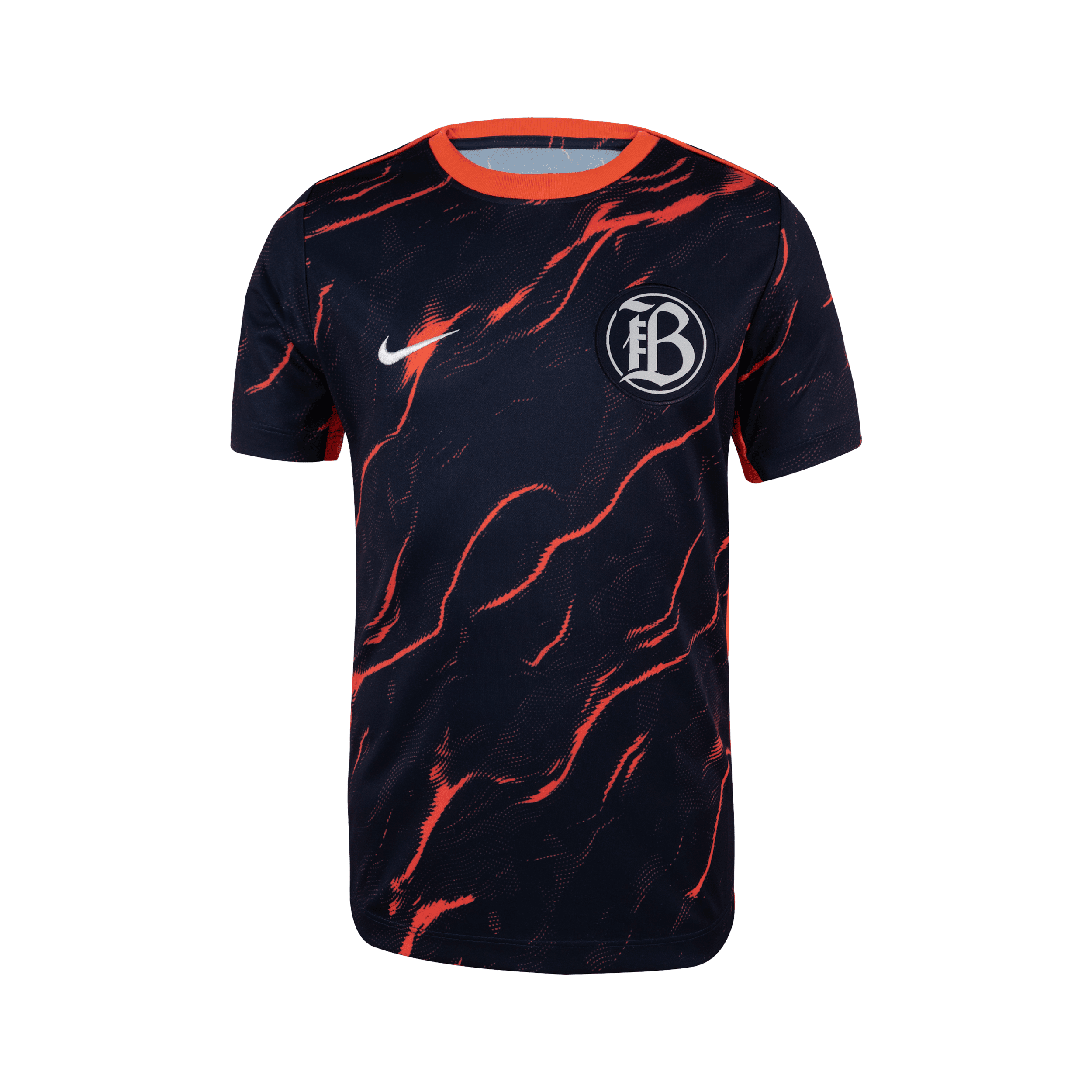 Nike Bay Fc 2025 Big Kids'  Nwsl Short-sleeve Pre-match Top In Orange