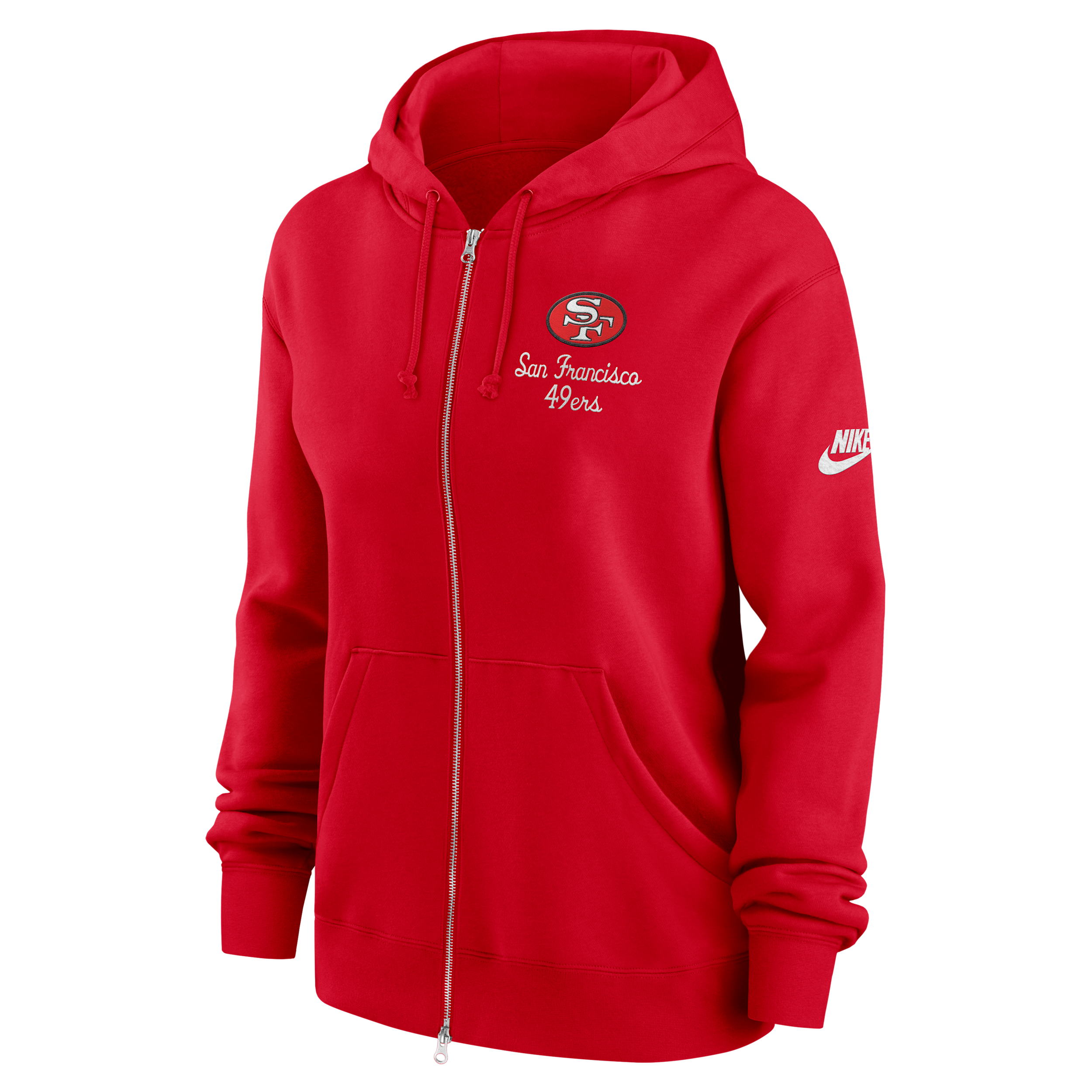 Nike San Francisco 49ers Phoenix Rewind Women's Nfl Full-zip Hoodie In Red