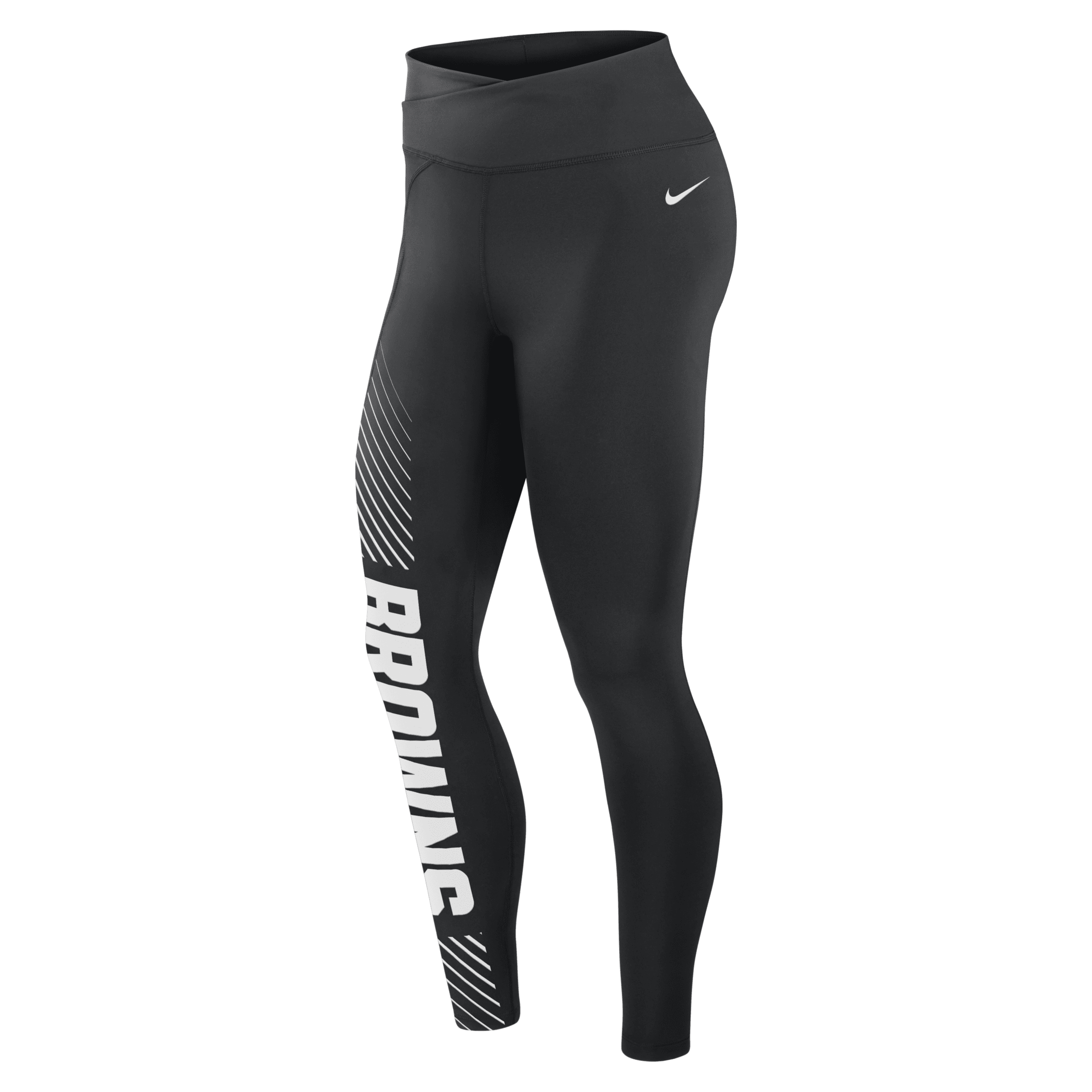 Nike Women's Dri-fit Yard Line (nfl Cleveland Browns) Leggings In Black