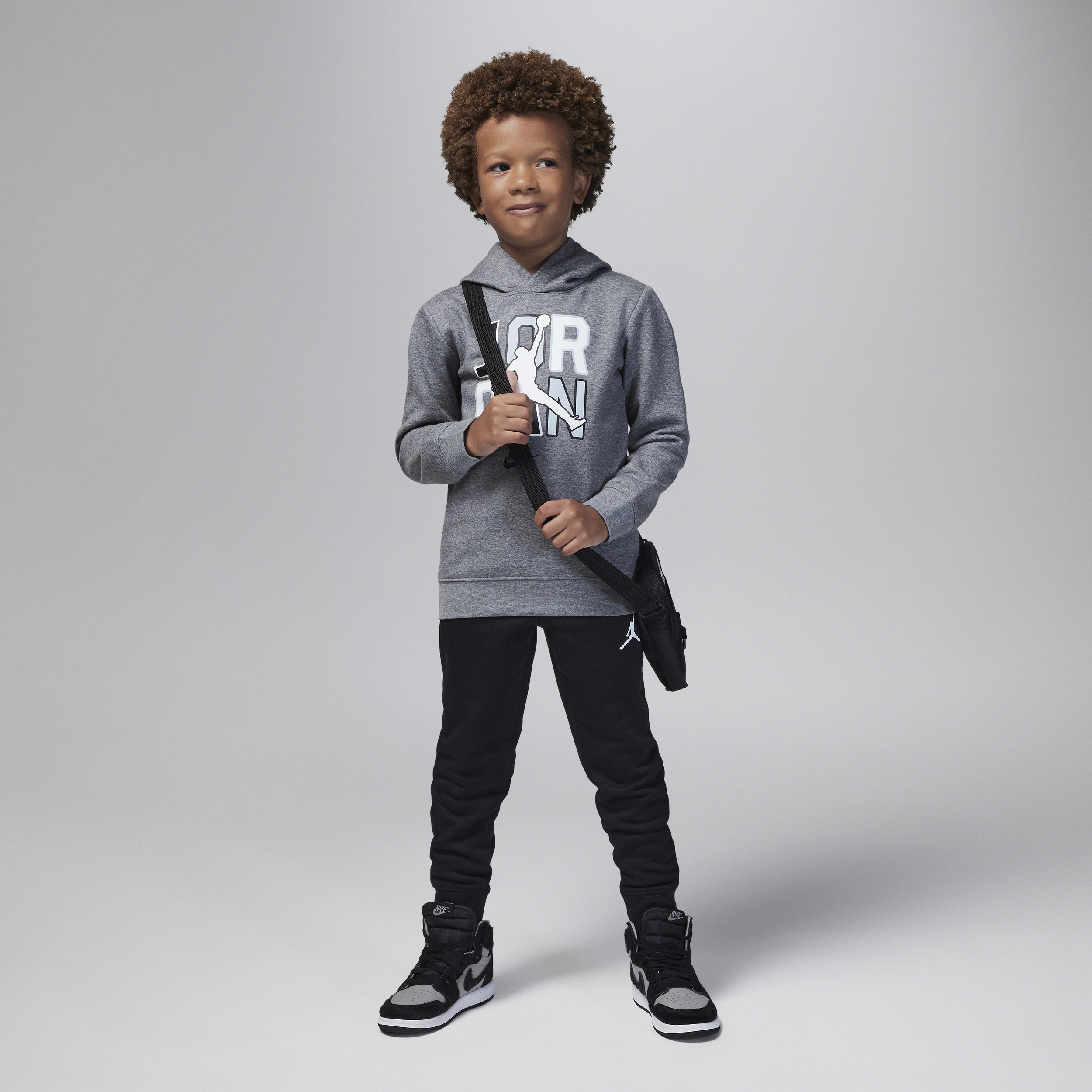 Jordan Sport Dna Fleece Pullover Hoodie Set Little Kids 2-piece Hoodie Set In Black