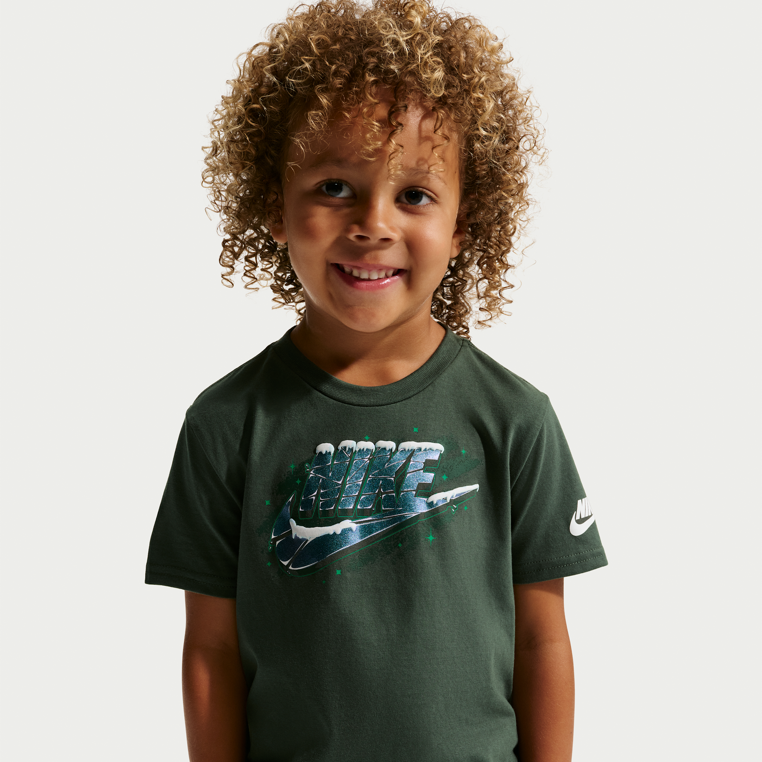 Nike Toddler Boys' 2T-5T Icy Futura Graphic Crewneck Short-Sleeve T-Shirt - Camo Green