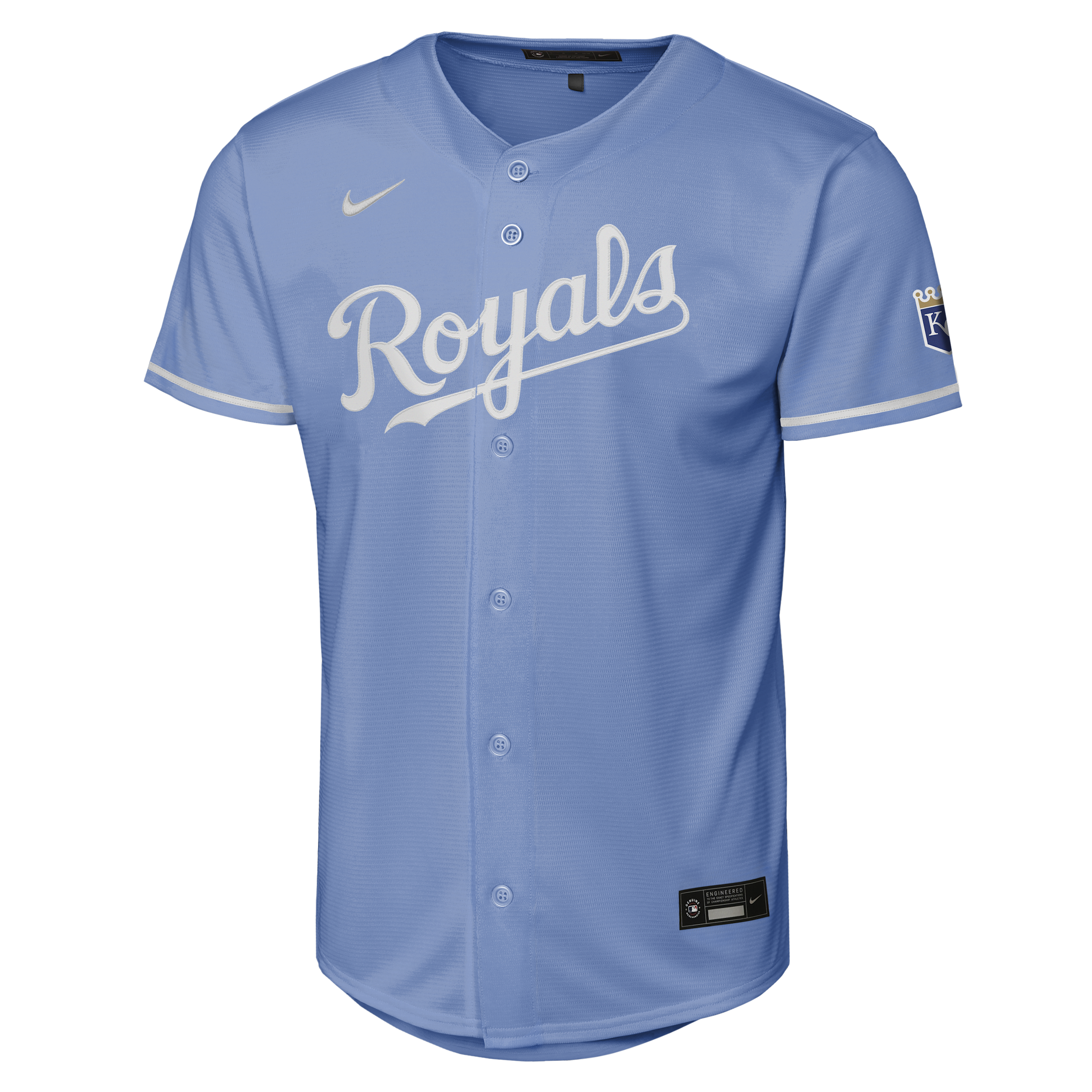 Nike Big Boys and Girls Light Blue Kansas City Royals Alternate Stadium Jersey - Light Blue