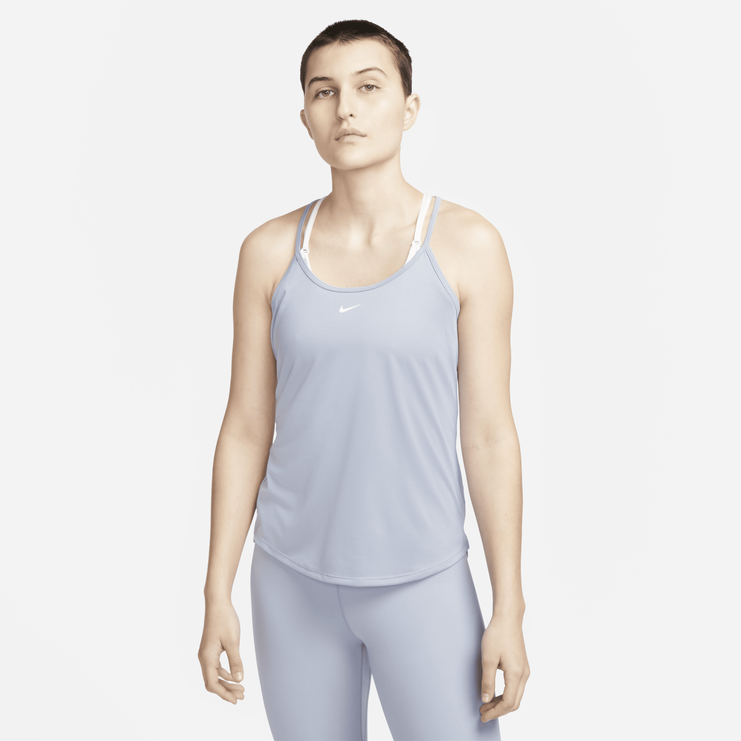 Nike Women's Dri-fit One Elastika Standard Fit Tank Top In Purple