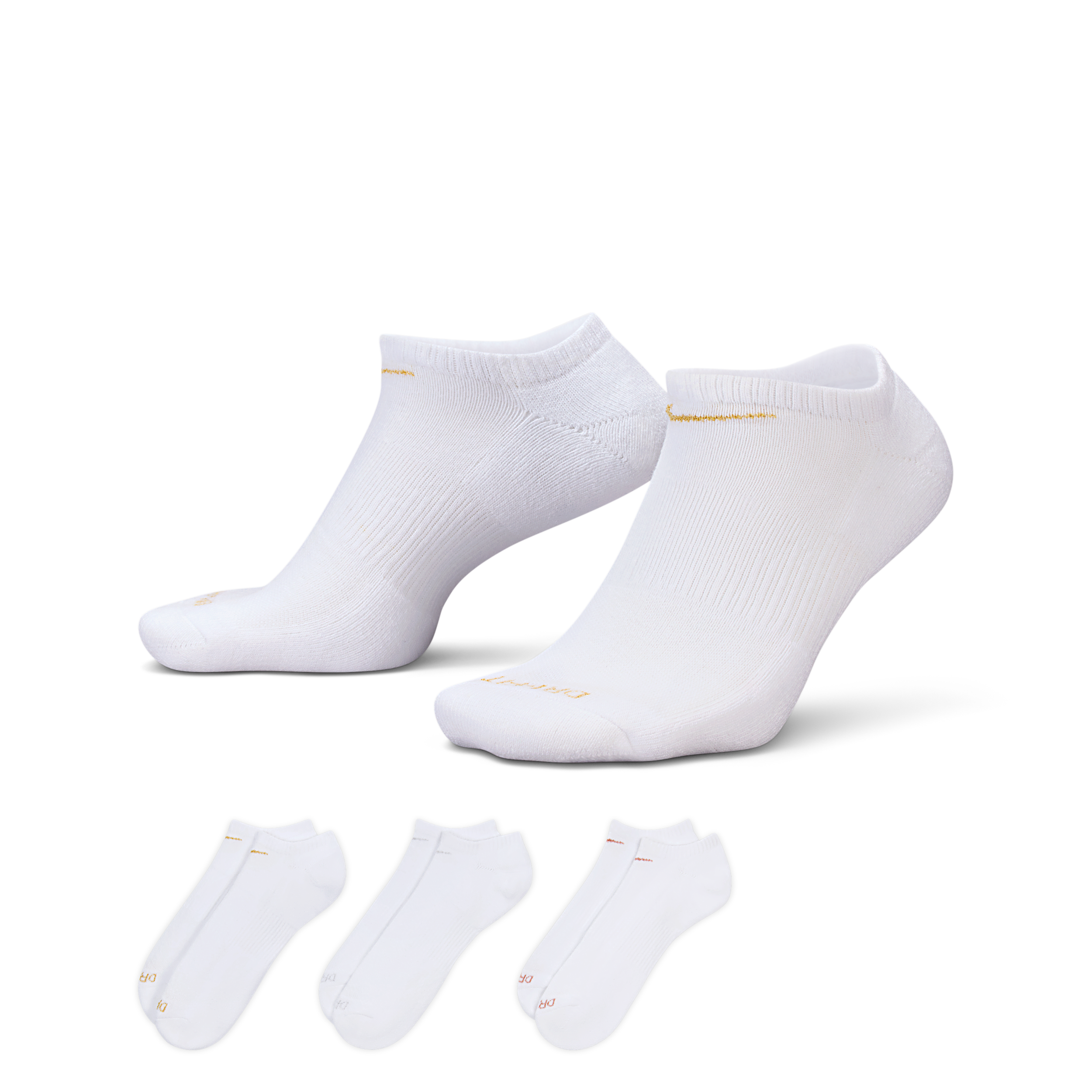 Nike Unisex Everyday Plus Cushion Training No-show Socks (3 Pairs) In Multi