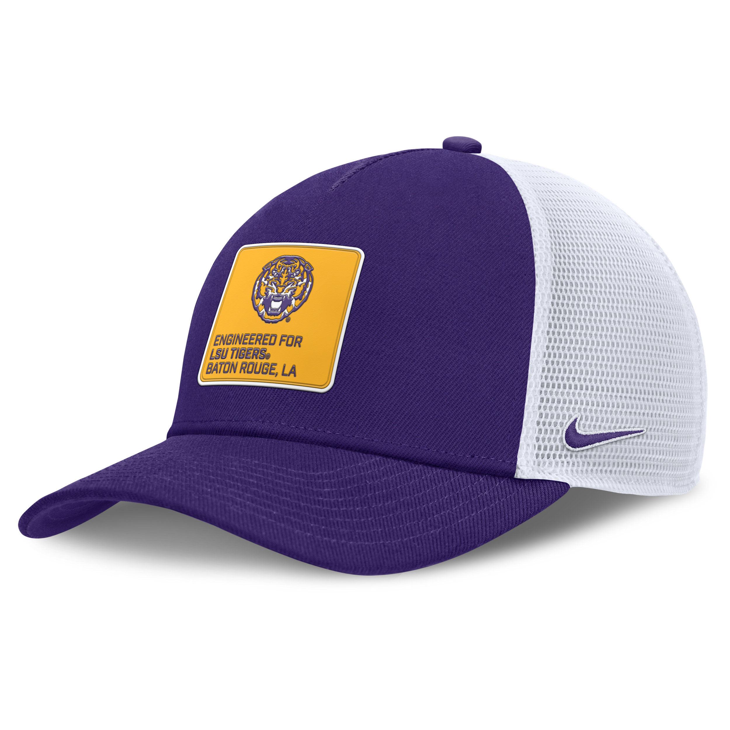 Nike Lsu On-field Rise Engineered  Men's College Trucker Adjustable Hat In Purple