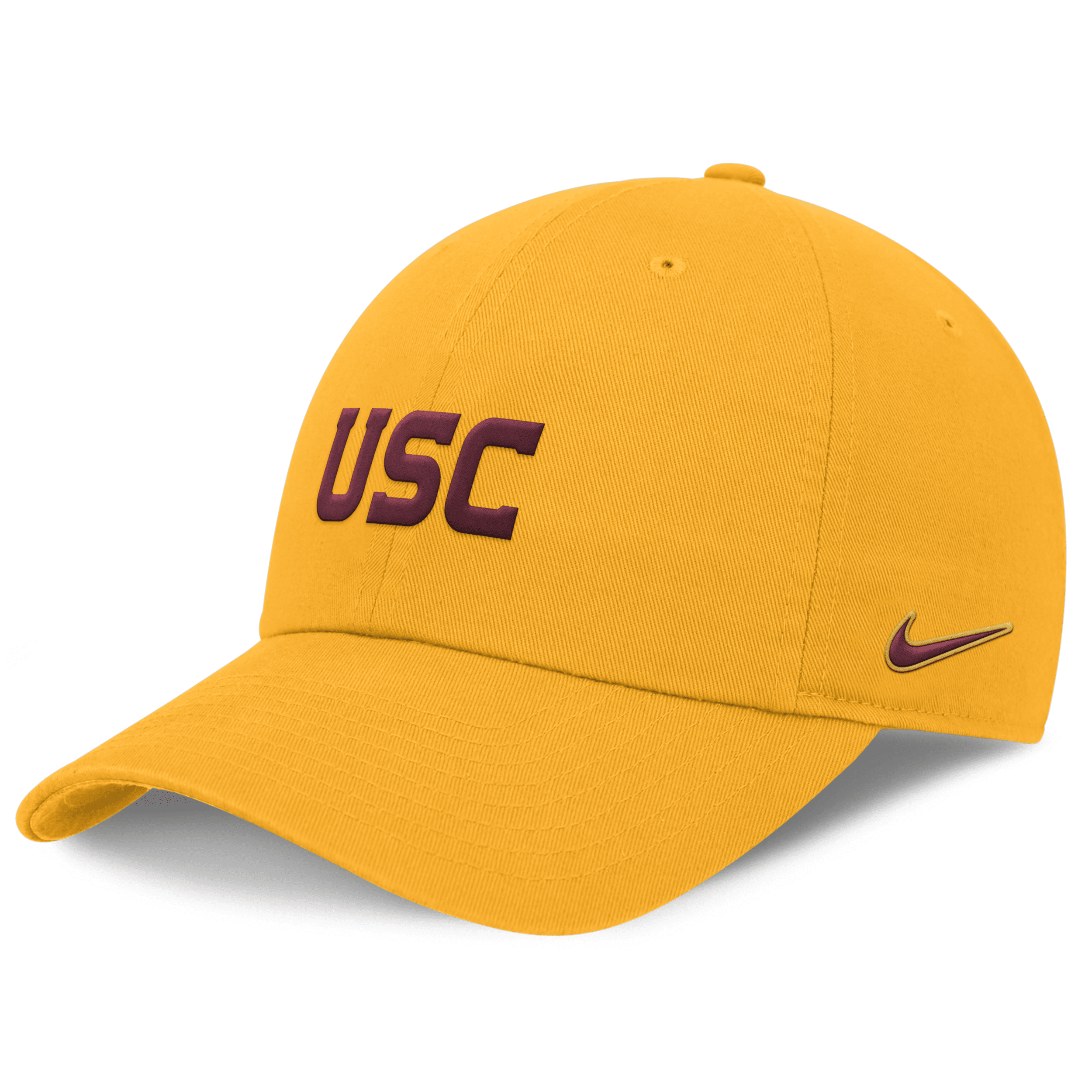 Shop Nike Usc Trojans On-field Club  Unisex Dri-fit College Adjustable Hat In Yellow