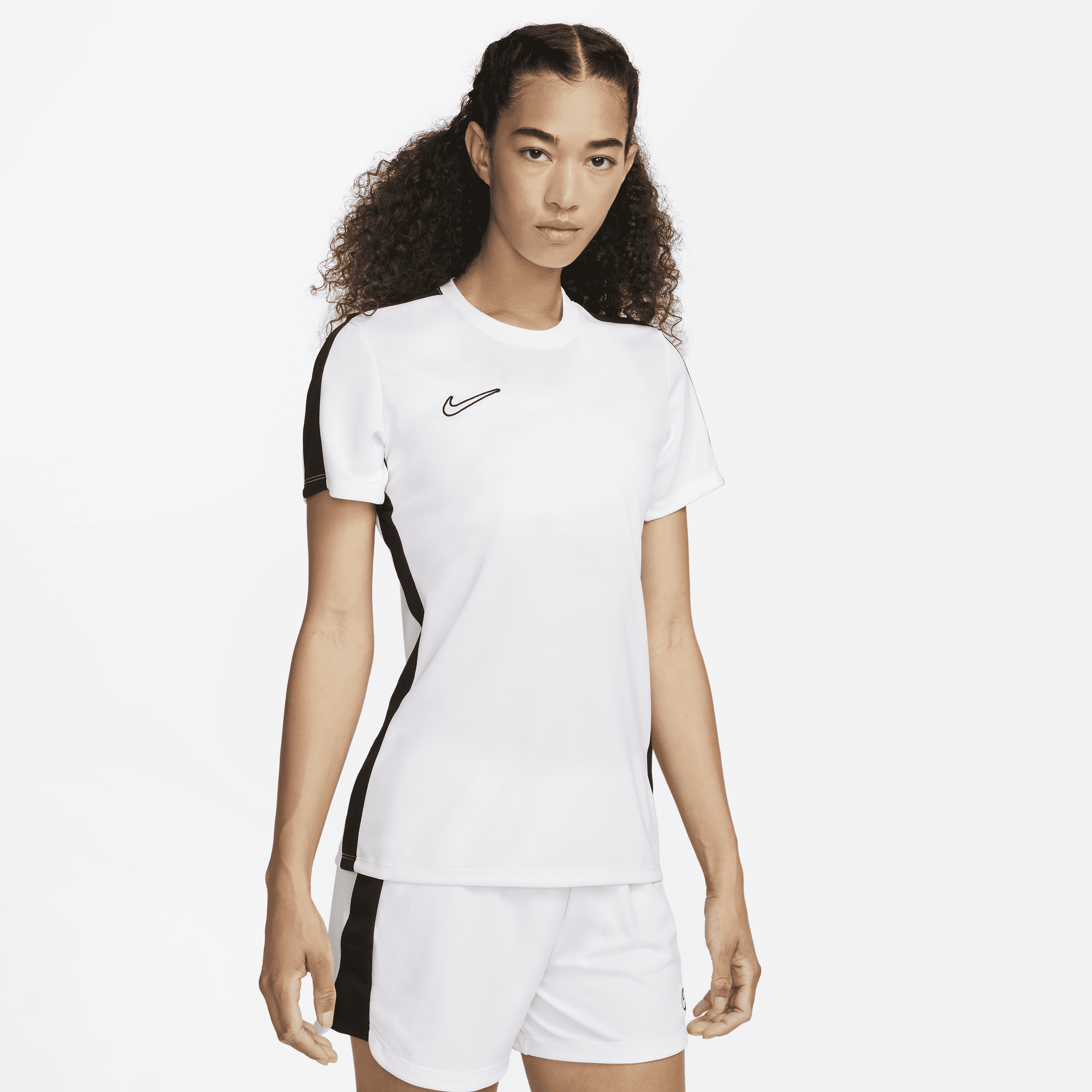 Nike Dri-fit Academy Short-sleeve Football Top Womens In White