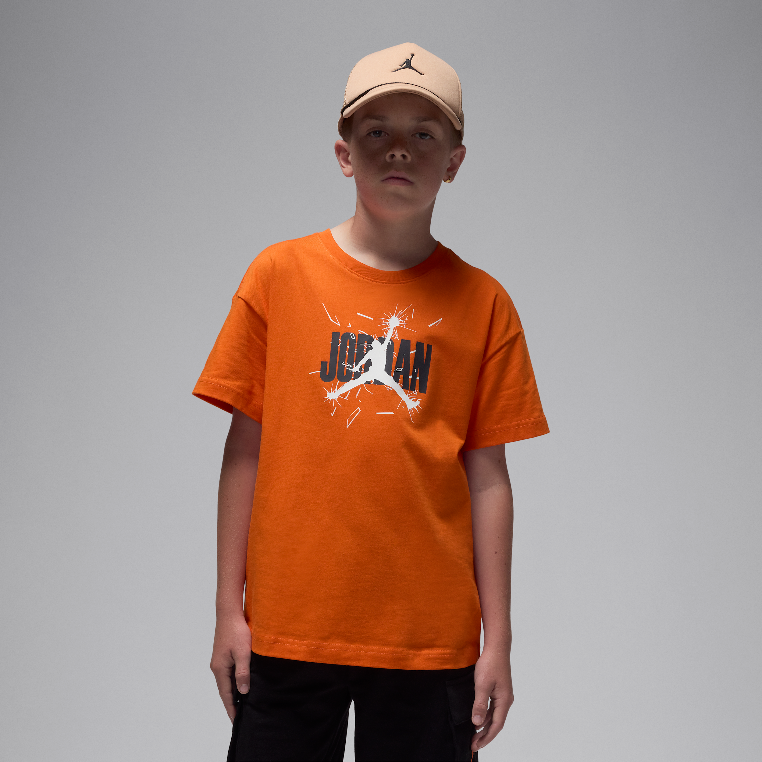 Jordan Boys  85 Shatter Short Sleeve T-shirt In Orange