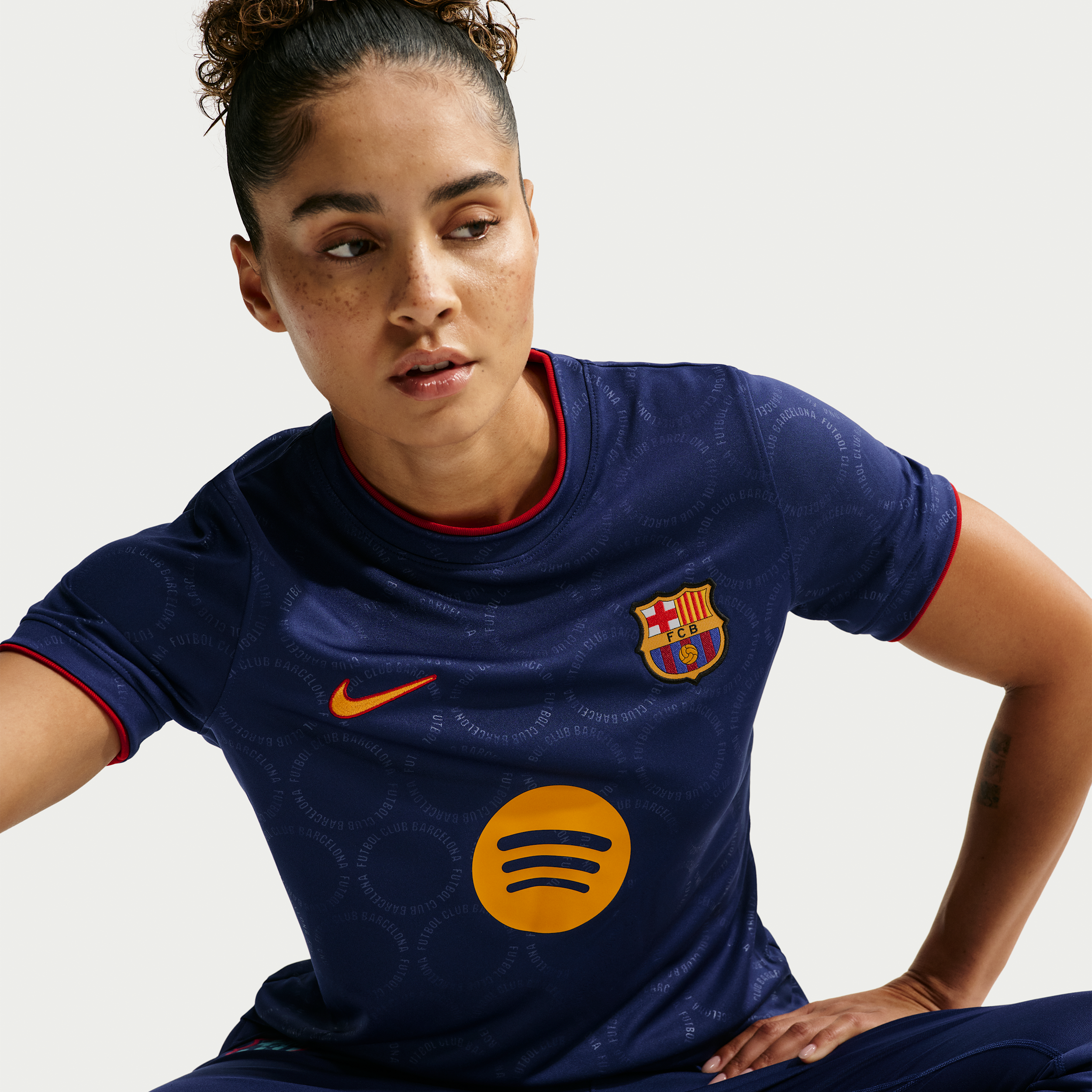 FC Barcelona Third Nike Women's Dri-FIT Soccer Pre-Match Top in Blue | II6798-498