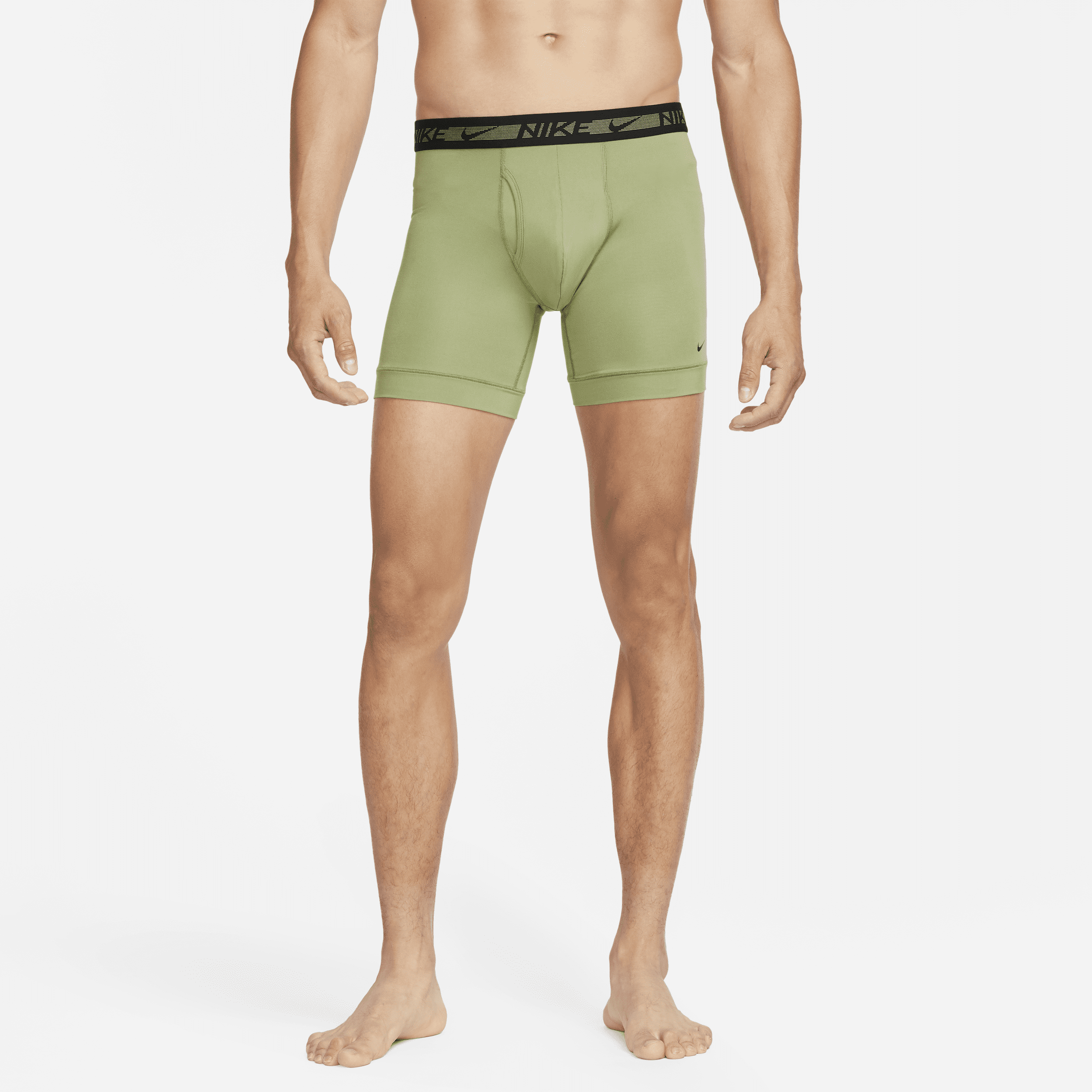 Nike Men's Dri-fit Ultra-stretch Micro Boxer Briefs (3-pack) In Green