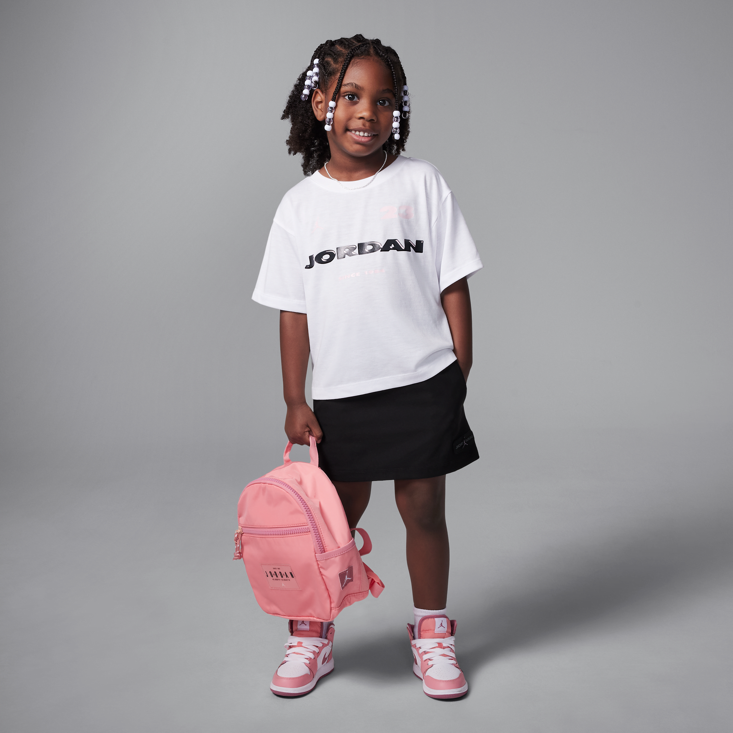 Jordan Little Kids' Crafted Utility 2-piece Skort Set In Black