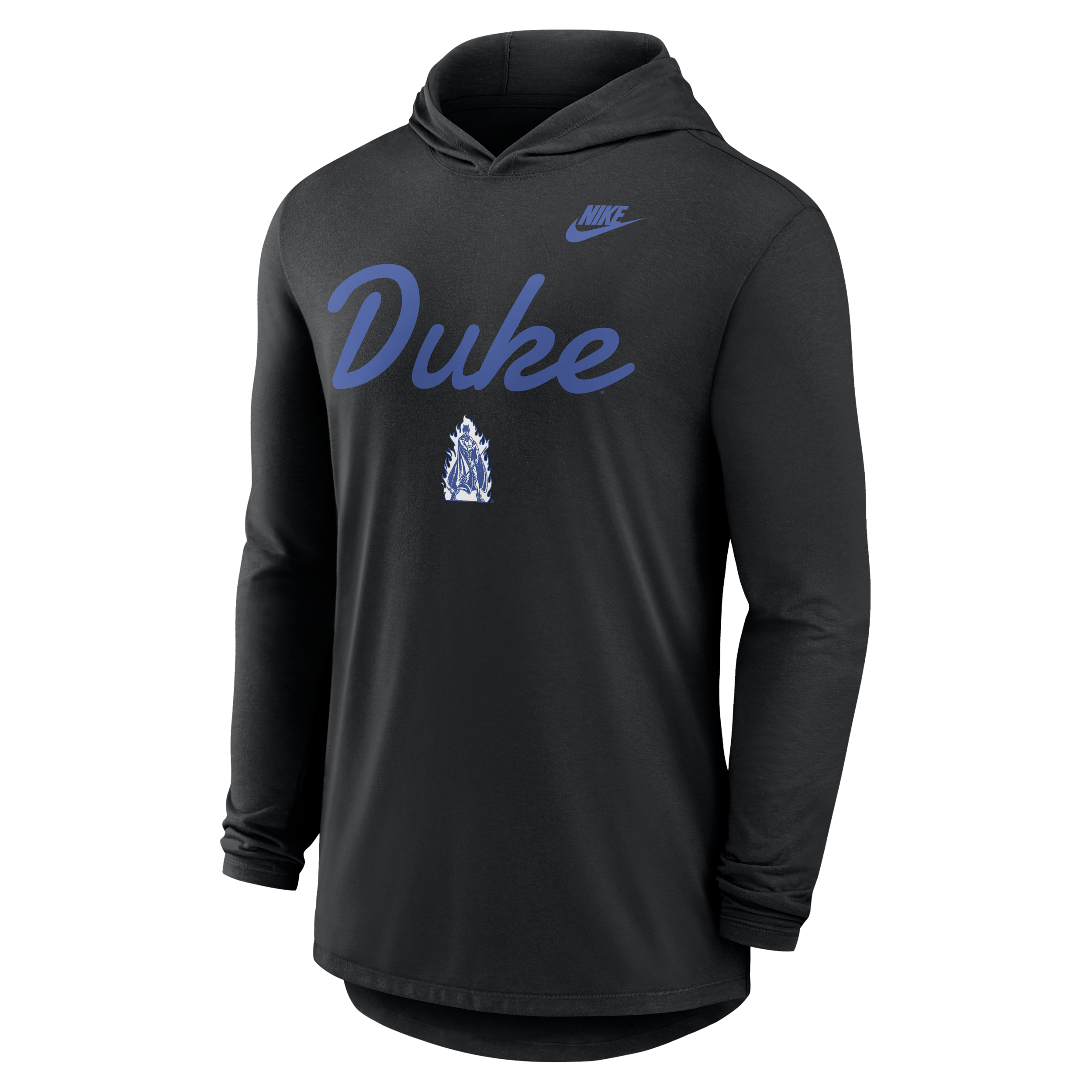 Duke Legacy Nike Men's Dri-FIT College Long-Sleeve Hooded Top in Black | 01NB00ADUV-L4T