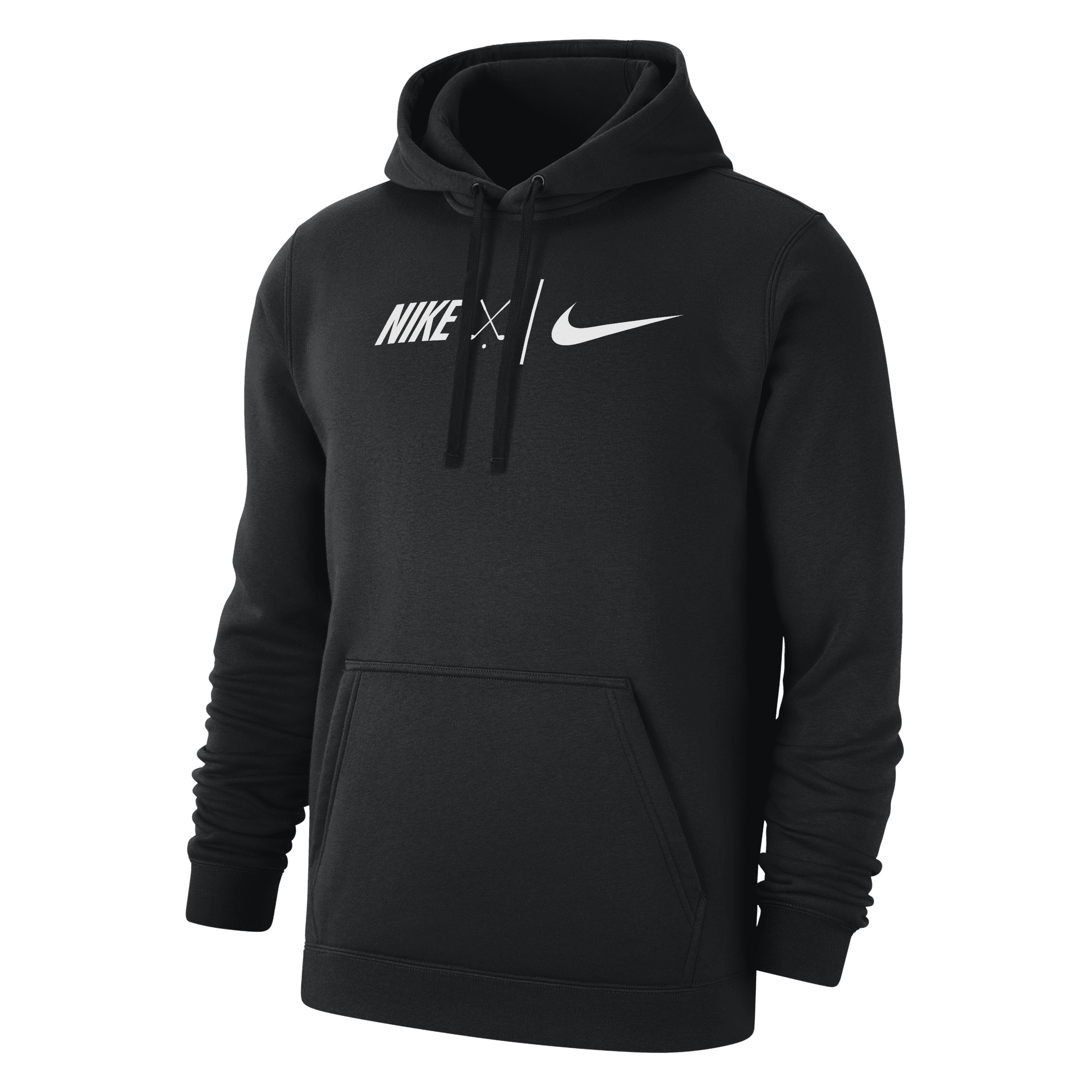 Shop Nike Men's Club Fleece Golf Hoodie In Black