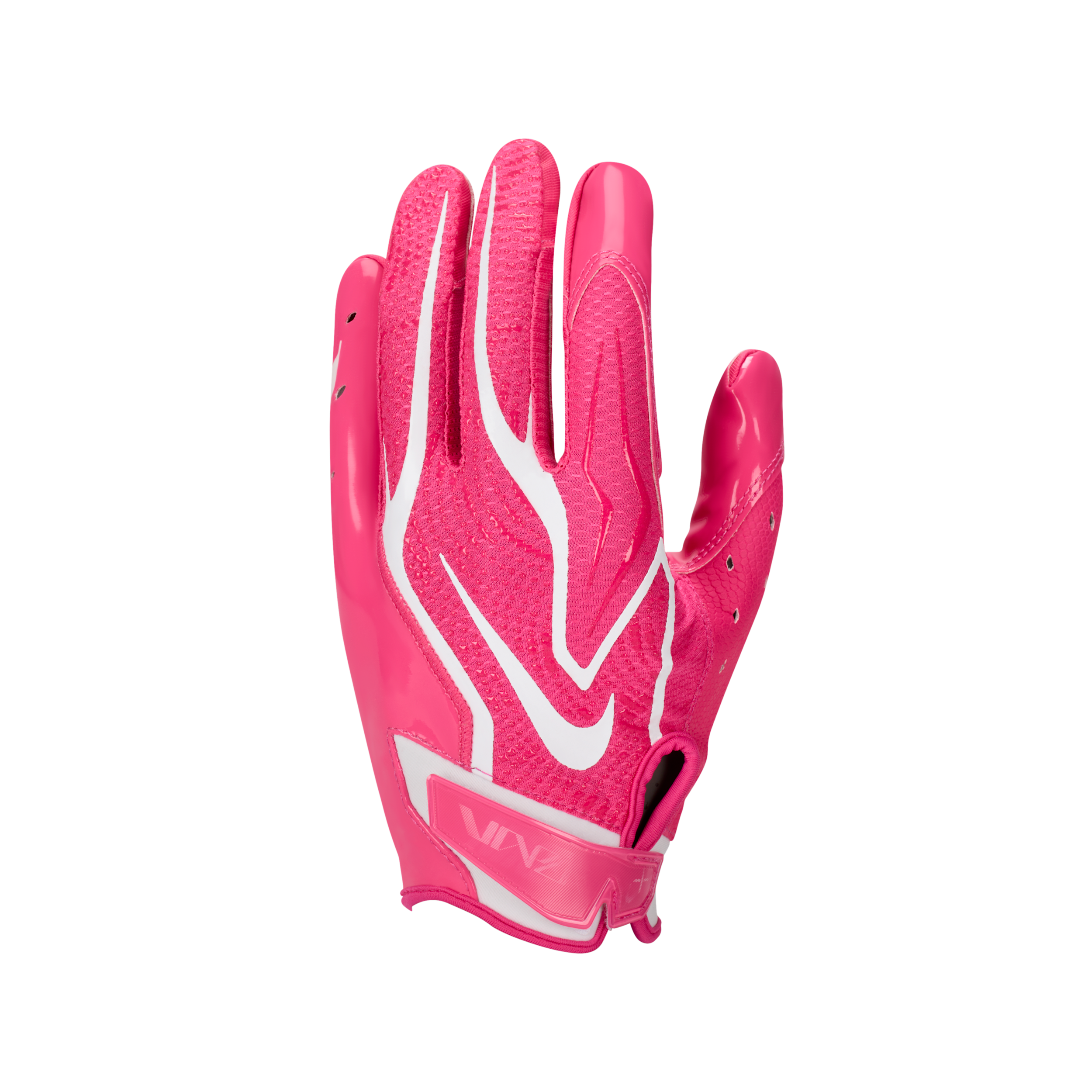 Nike Adult Vapor Jet 9.0 Football Gloves, Men's, XL, Vivid Pink/Vivid Pink/W
