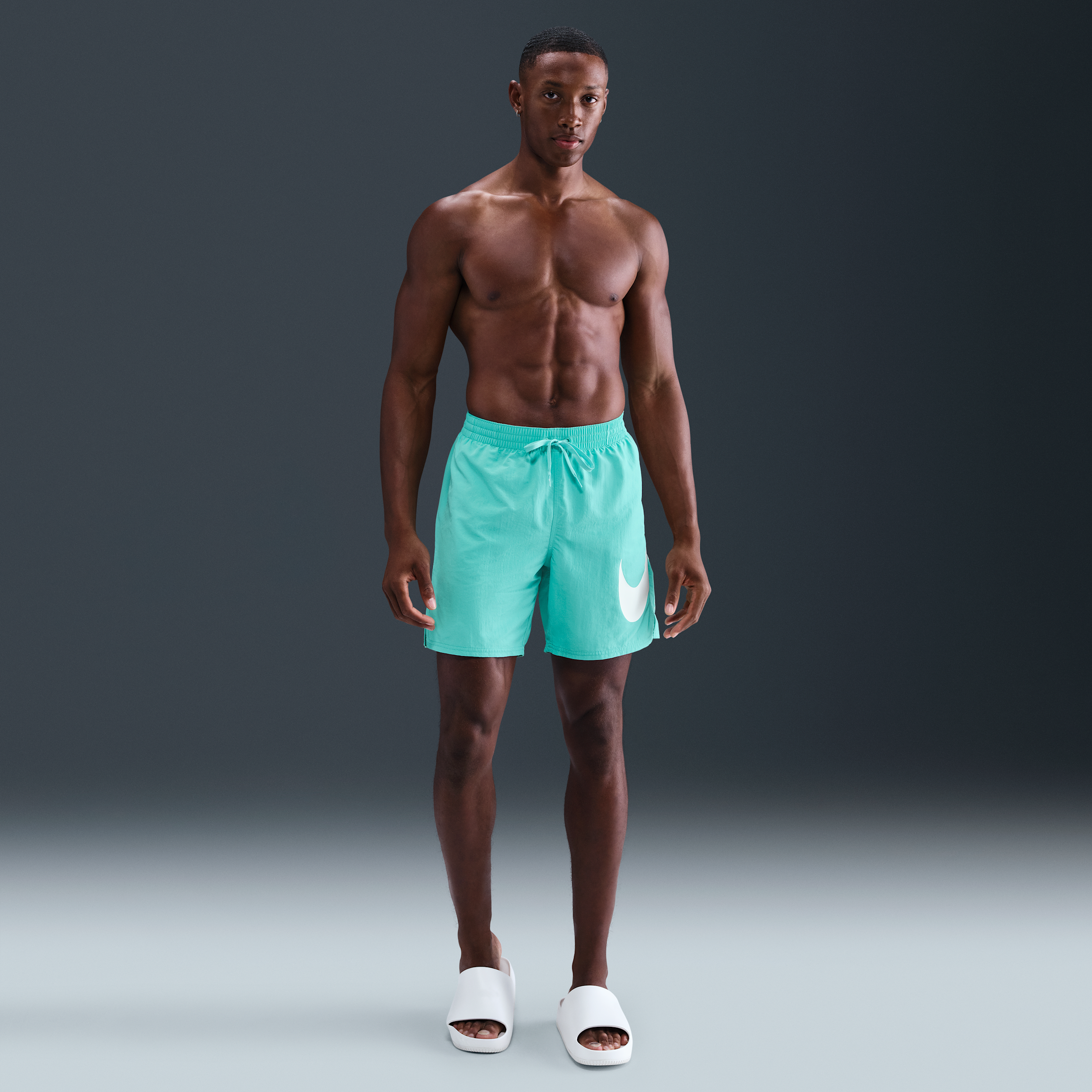 Nike Men's Swim Breaker 7" Fully Lined Volley Short in Blue | NESSF508-468