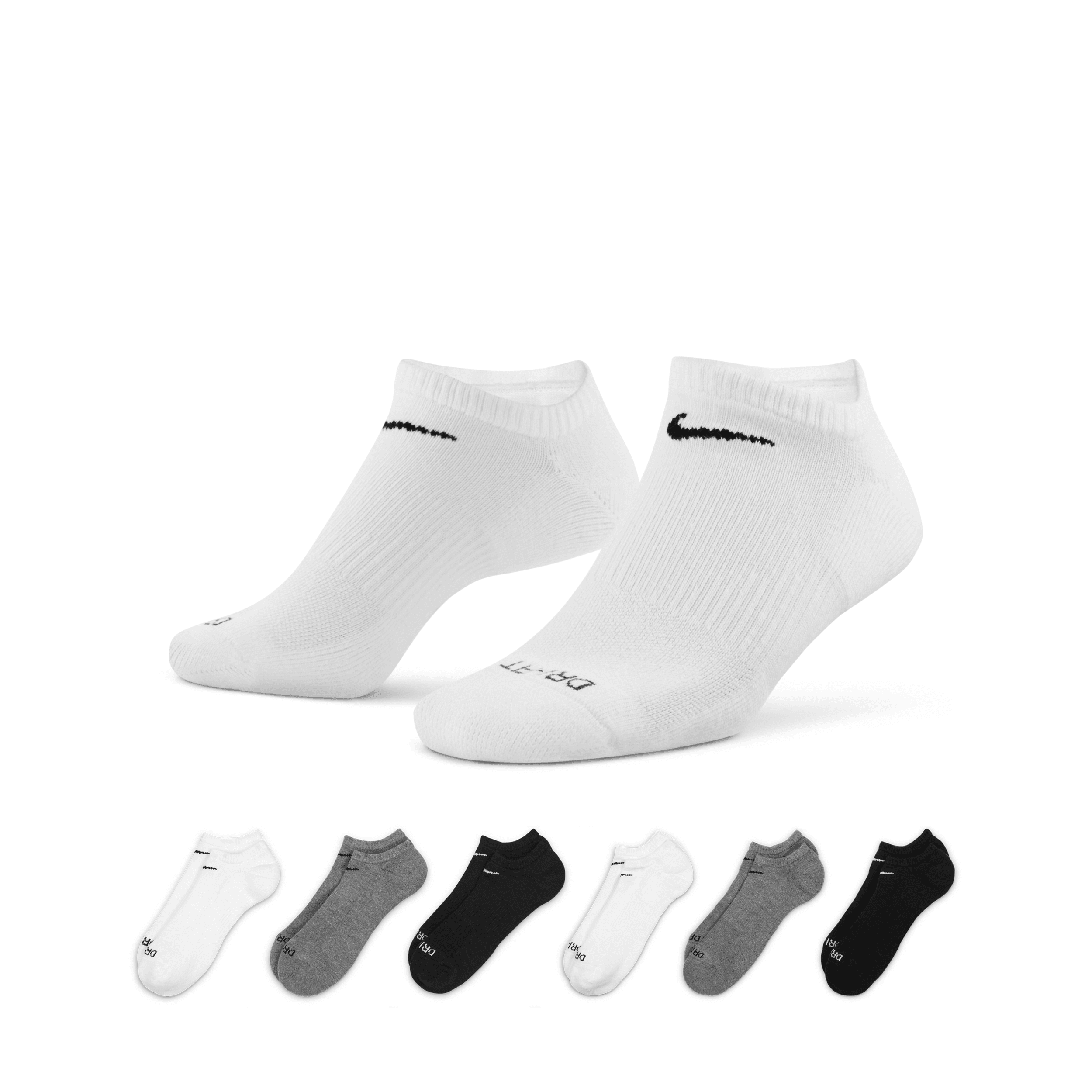 Nike Men's Everyday Plus Cushioned Training No-show Socks (6 Pairs) In Multicolor