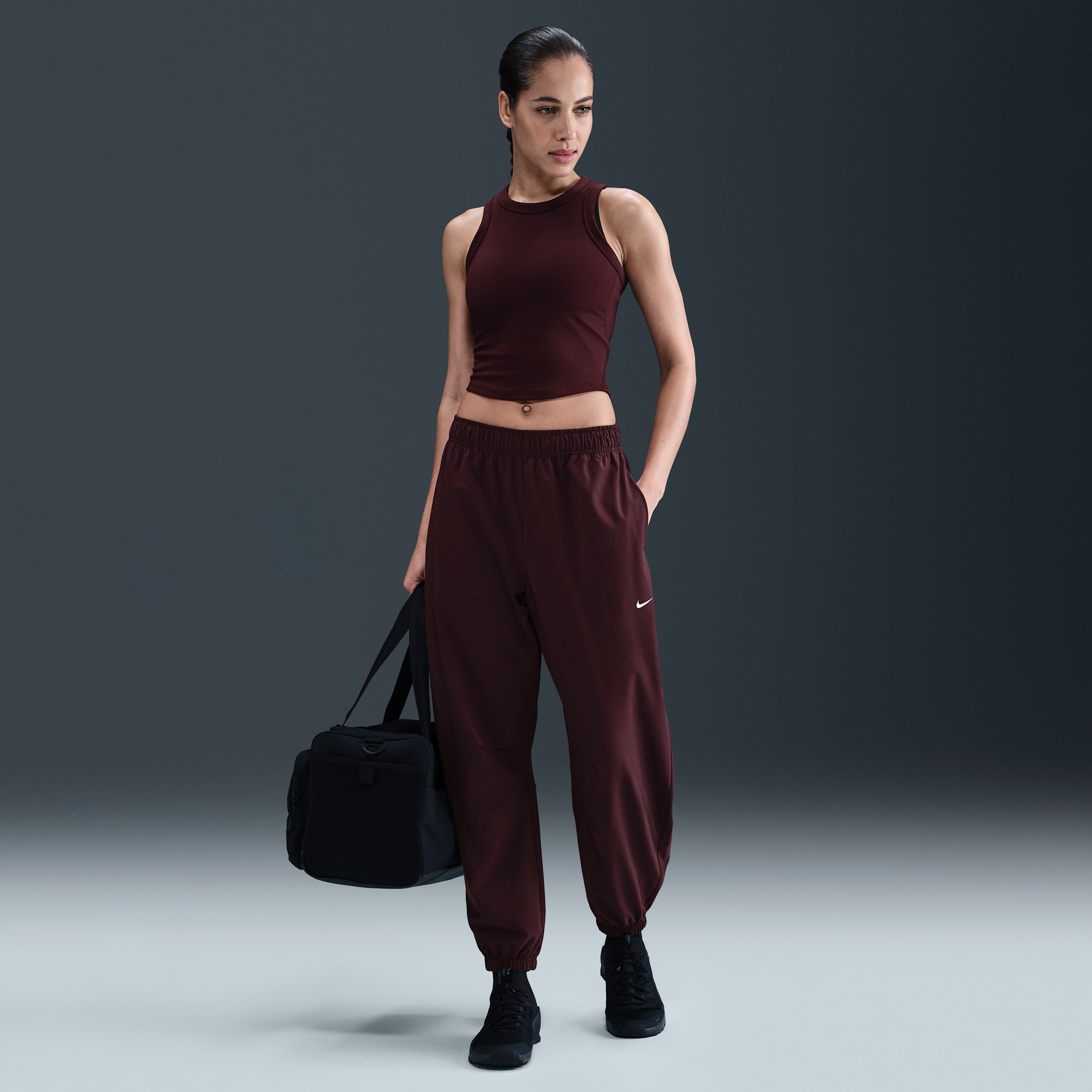 Nike Women's One Repel High-Waisted Woven Pants in Red | IH8611-652