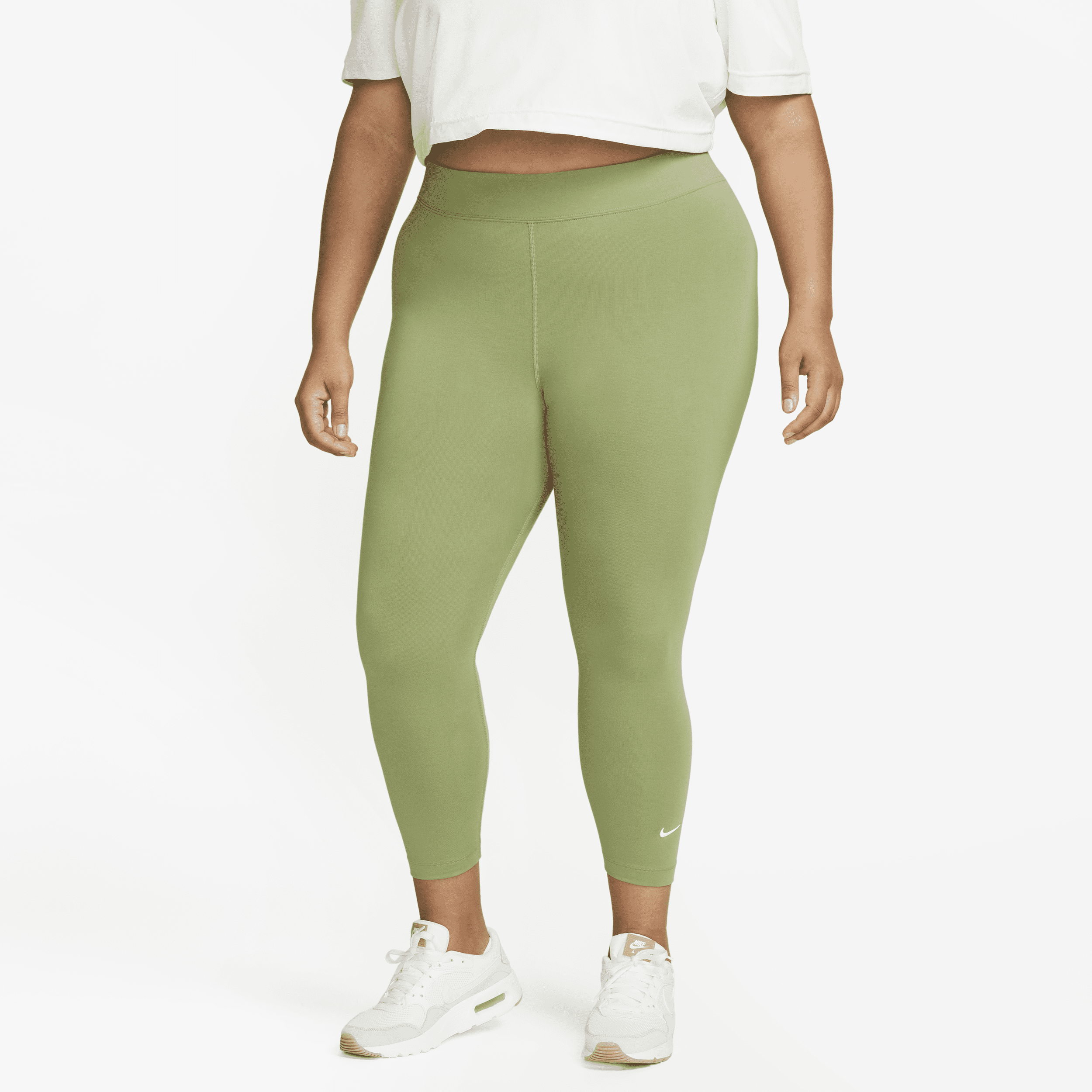 Nike Women's  Sportswear Essential 7/8 Mid-rise Leggings (plus Size) In Green