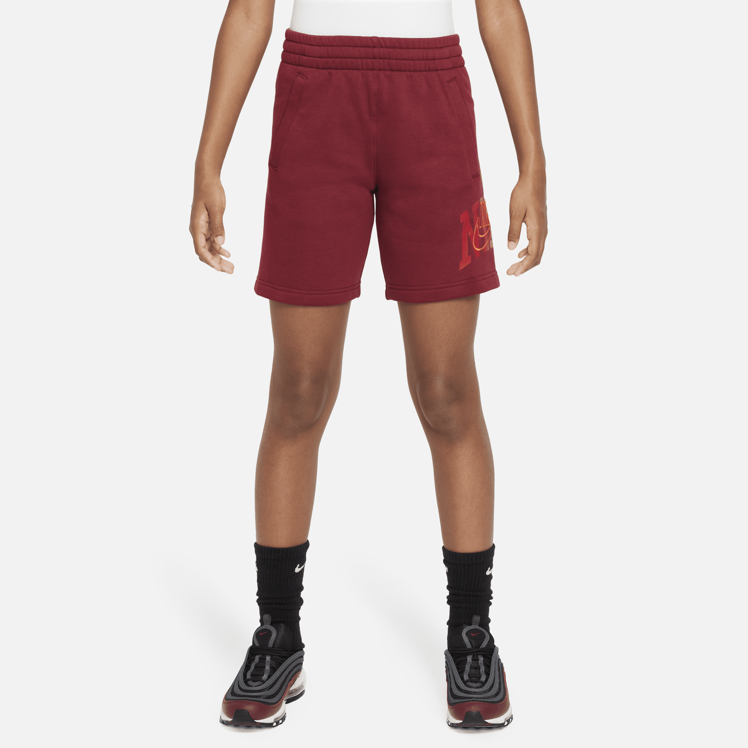 Nike Sportswear Club Fleece Big Kids' Shorts In Red