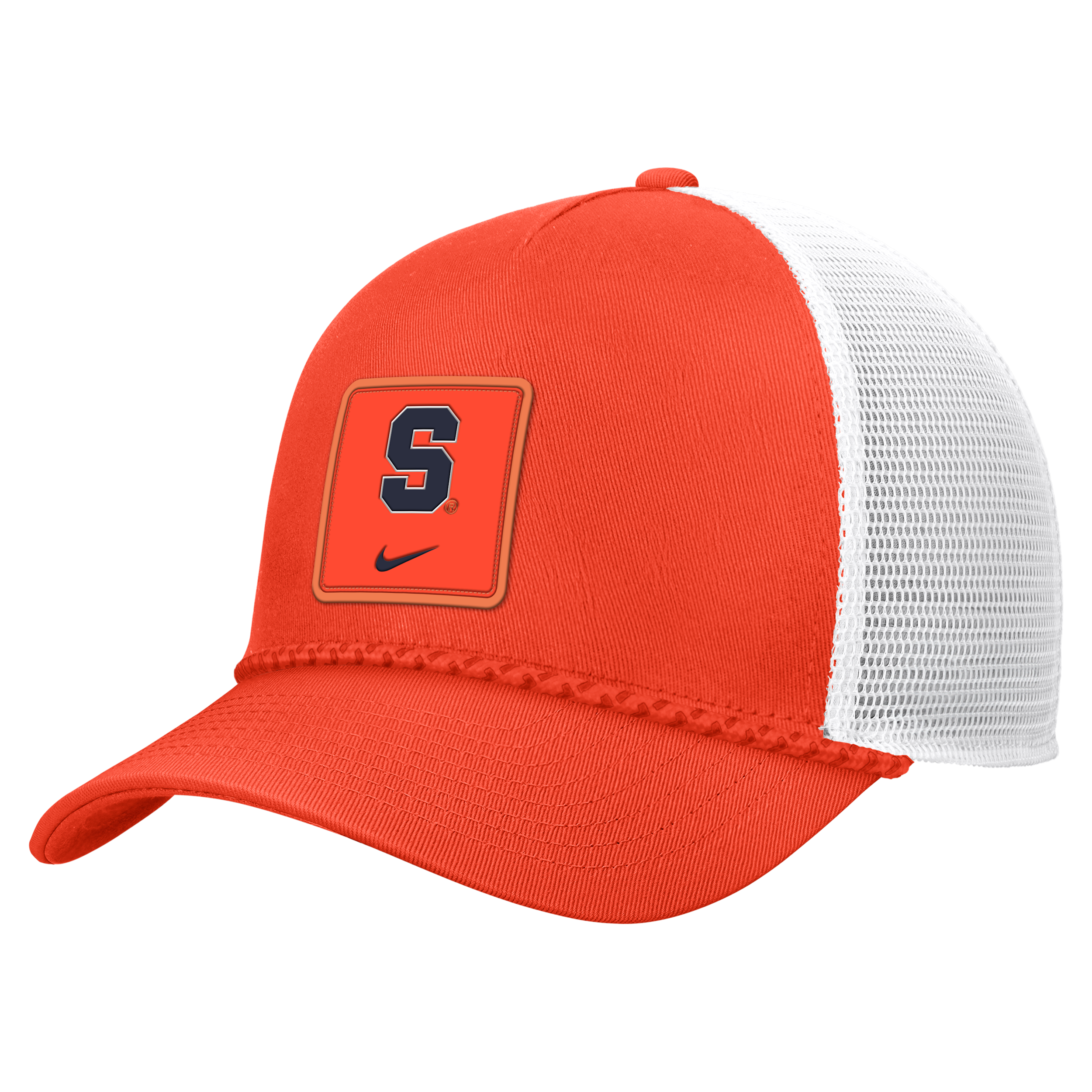 Syracuse Sideline Rope Nike Unisex College Trucker Adjustable Hat in Orange | C13777C686SYRC-TOR