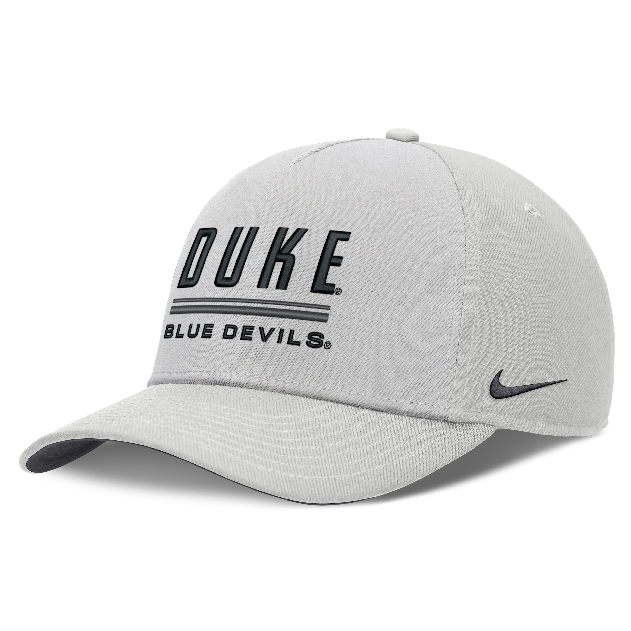 Duke Sideline Practice Rise Nike Men's Dri-FIT College Adjustable Hat in Grey | NC060BBDU-RKB