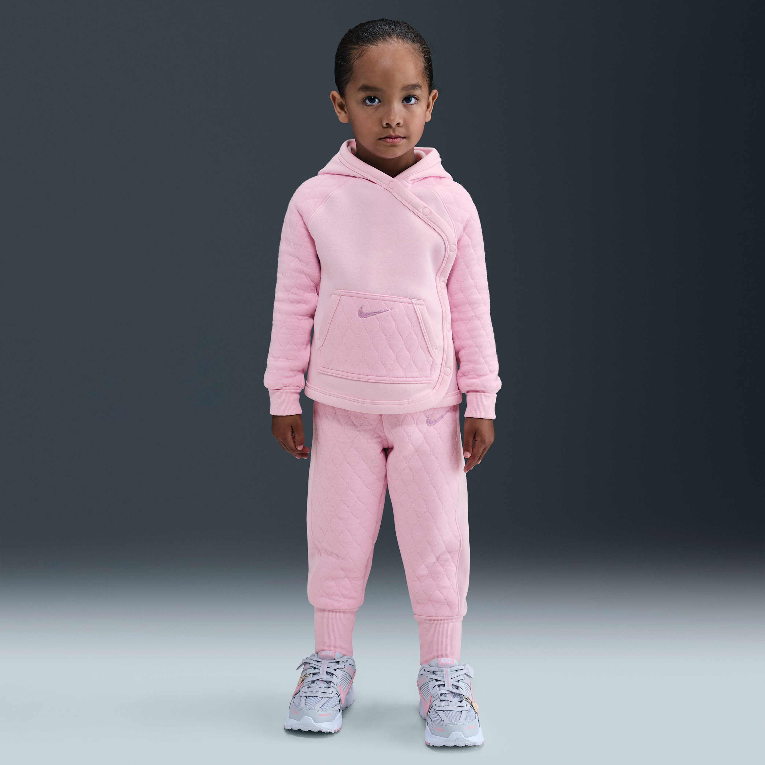 Nike Ready, Set! Toddler 2-piece Hooded Jogger Pantsset In Pink