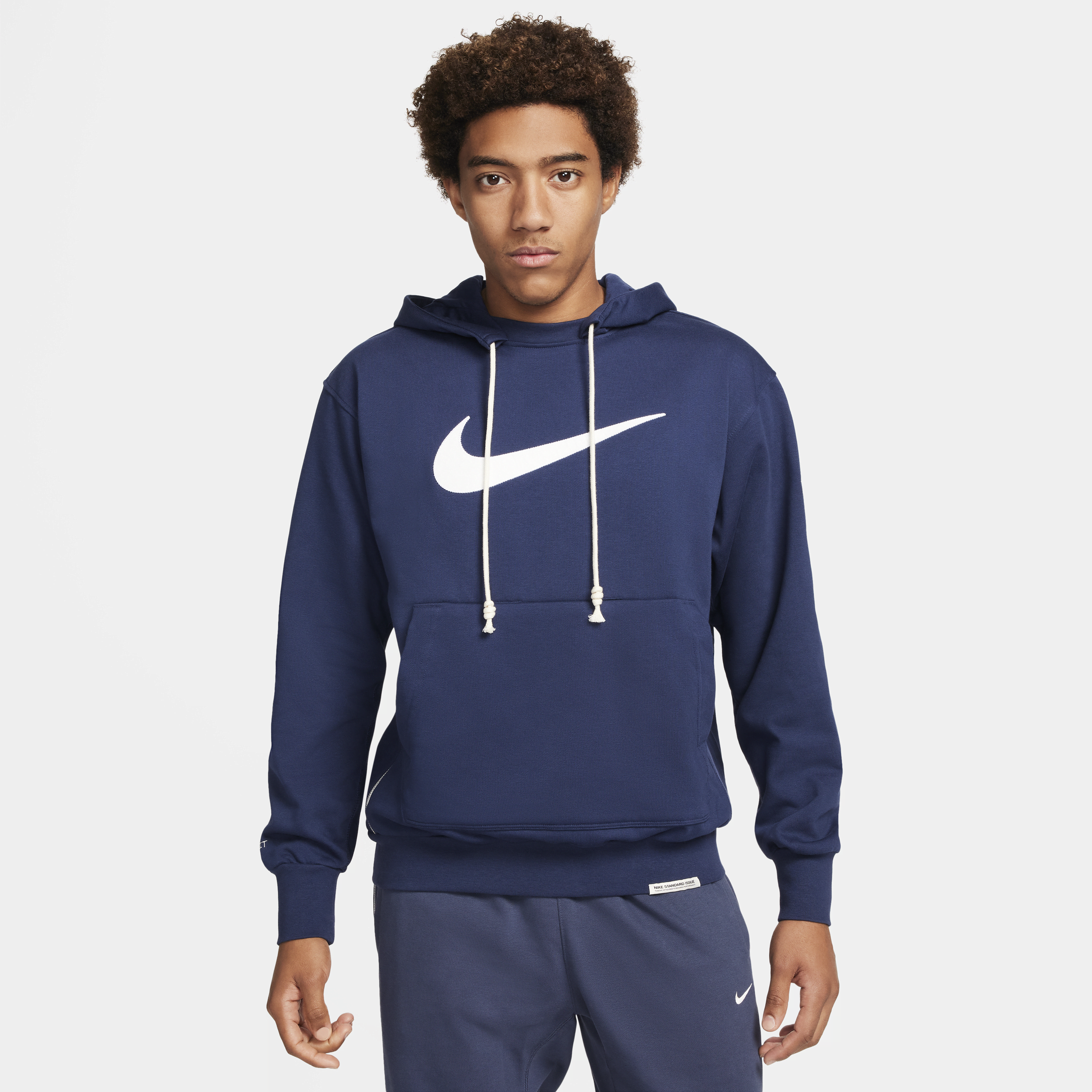 Nike Men's Standard Issue Dri-fit Baseball Pullover Hoodie In Blue
