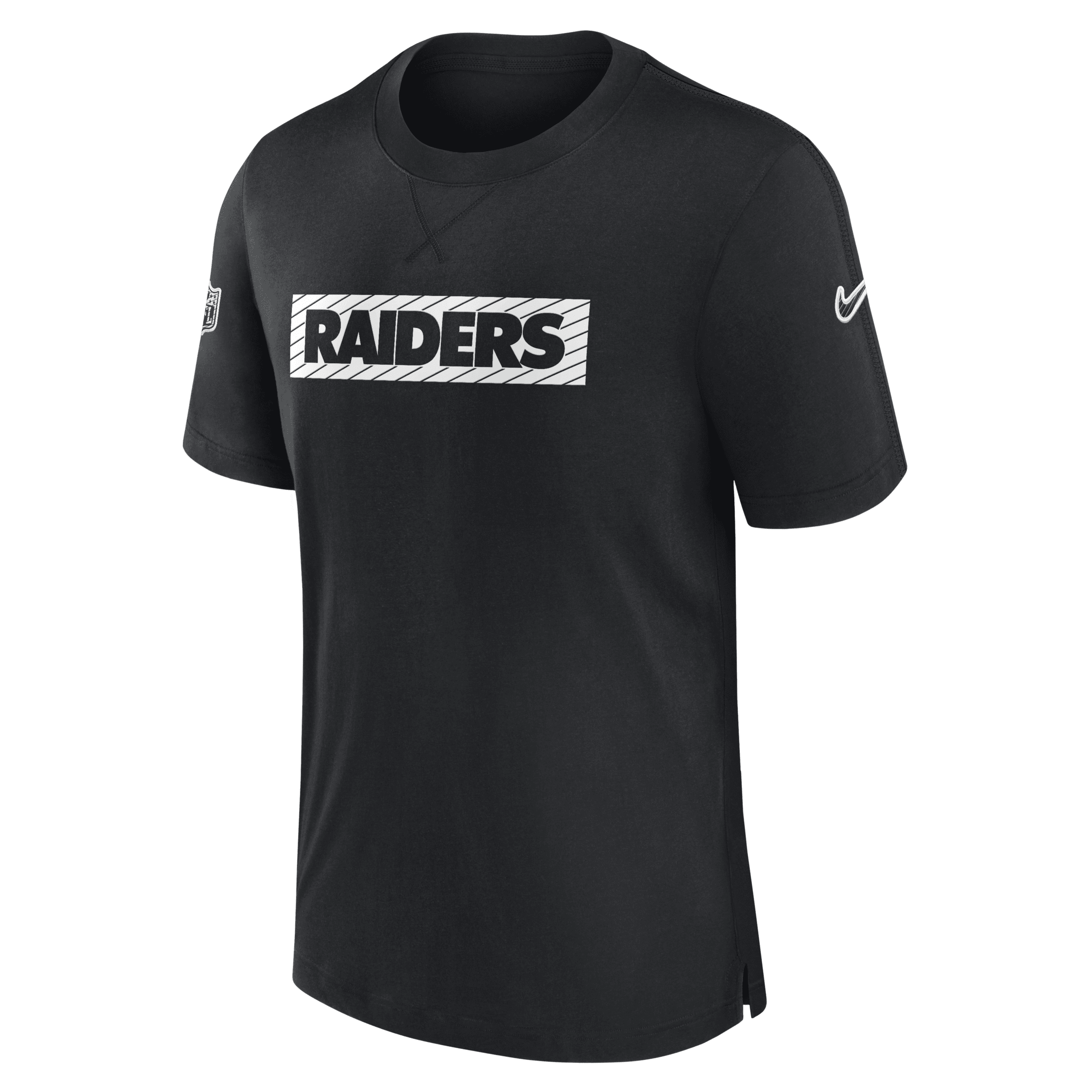 Nike Men's Black Las Vegas Raiders Sideline Player Performance T-shirt In Black