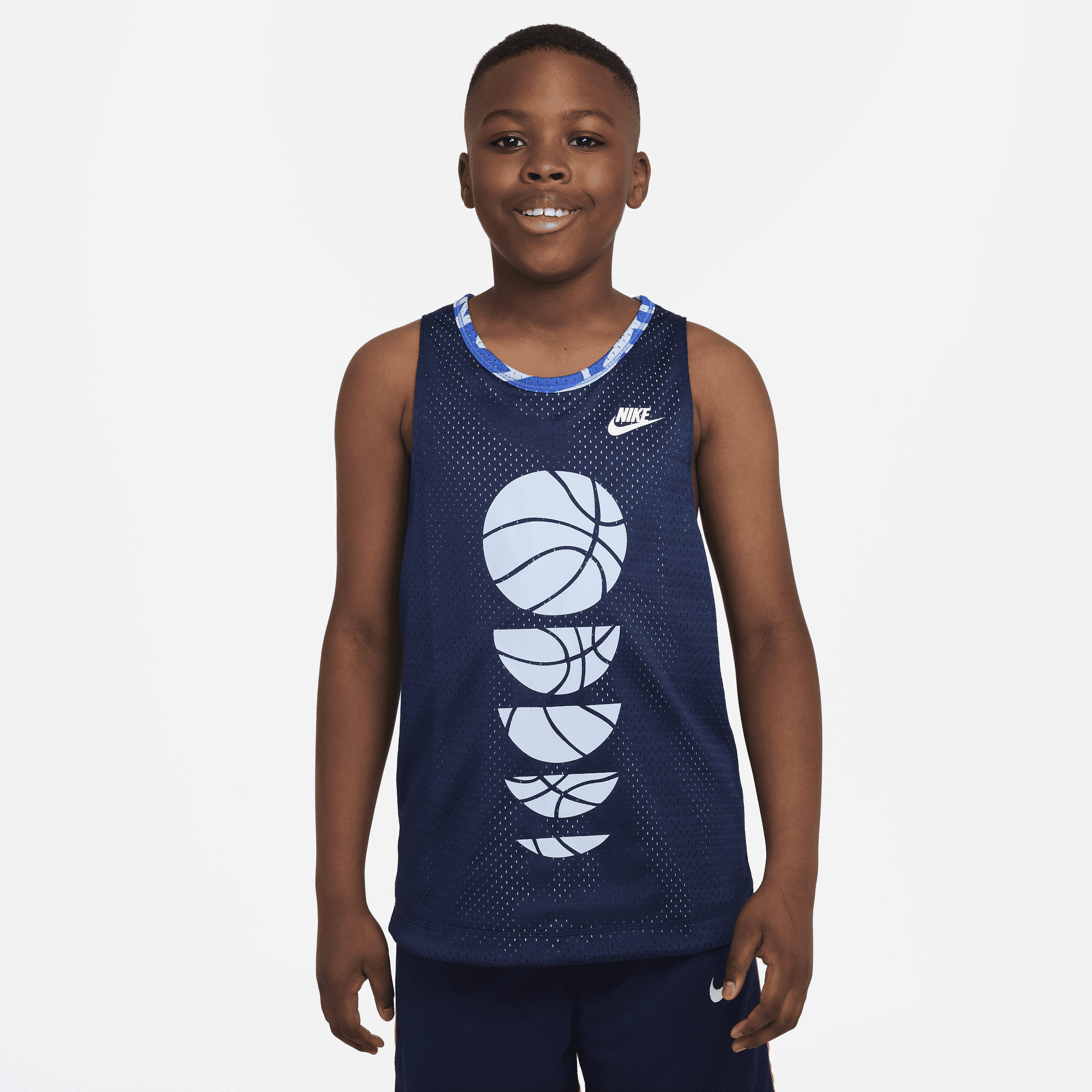 Nike Culture Of Basketball Big Kids' (boys') Reversible Basketball Jersey (extended Size) In Blue