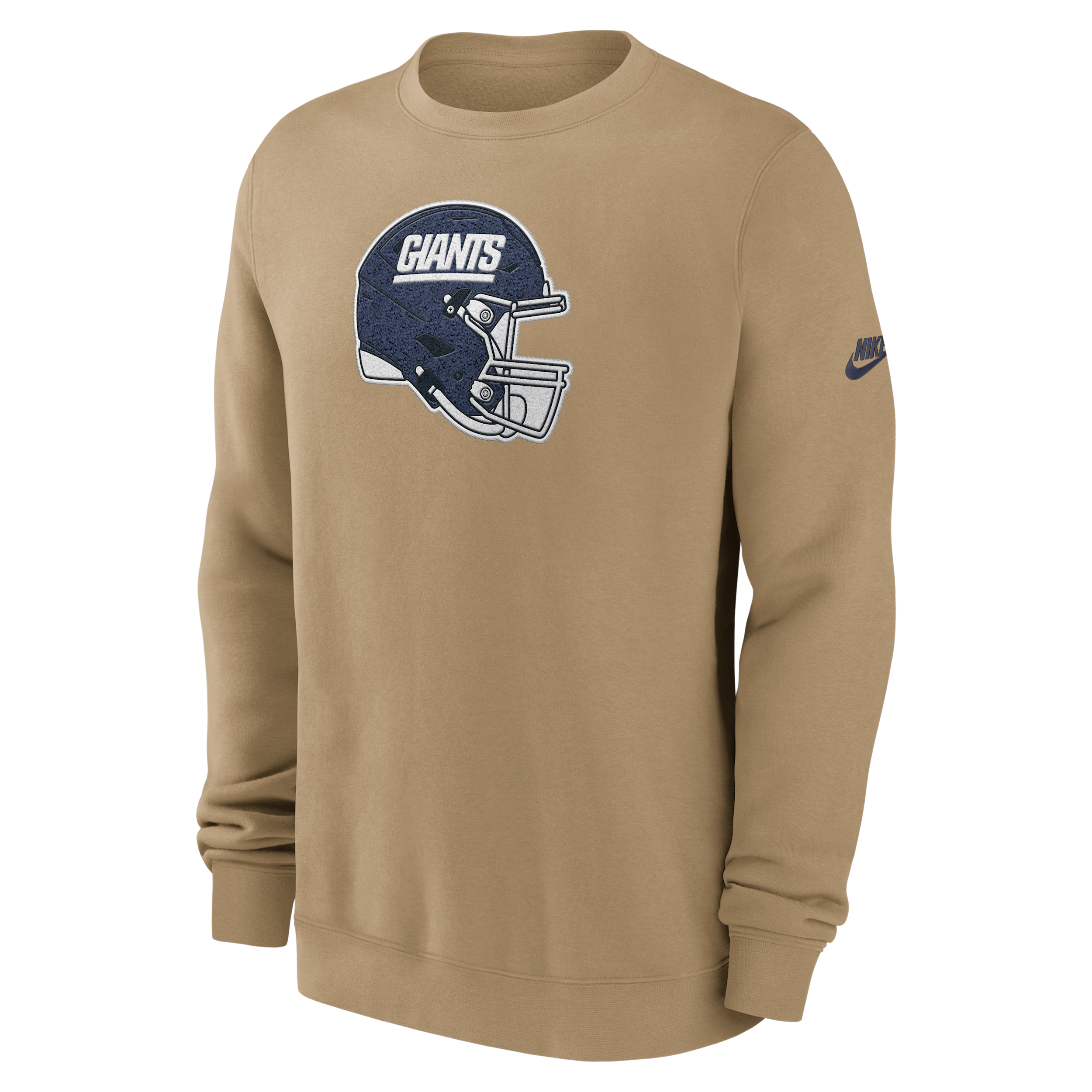Nike Tan New York Giants Swing Pass Rewind Club Pullover Sweatshirt In Brown