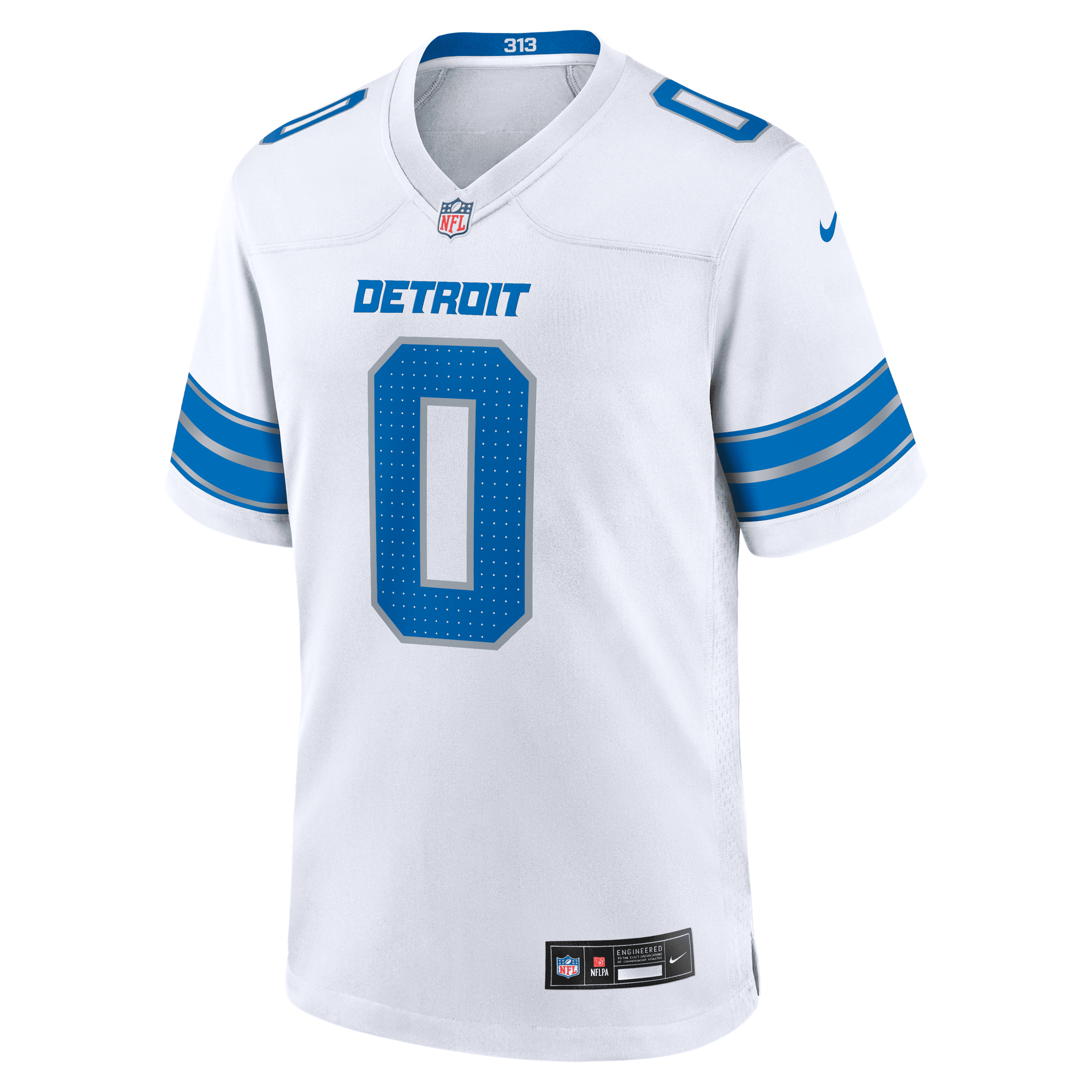 Jahmyr Gibbs Detroit Lions Nike Men's NFL Game Jersey in White | 67NM0B9P9JF-DEC