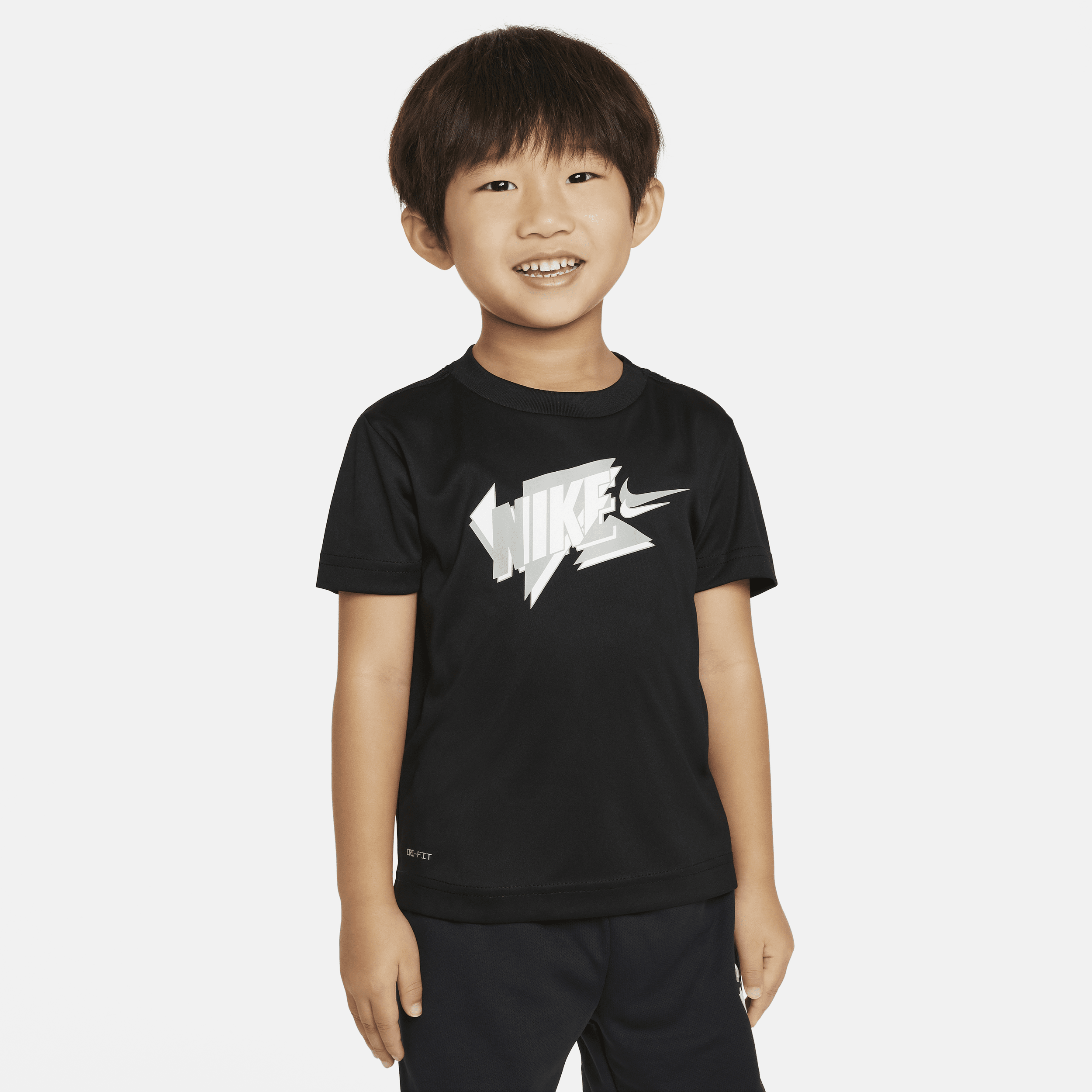 Nike Babies' Dri-fit Toddler Graphic T-shirt In Black