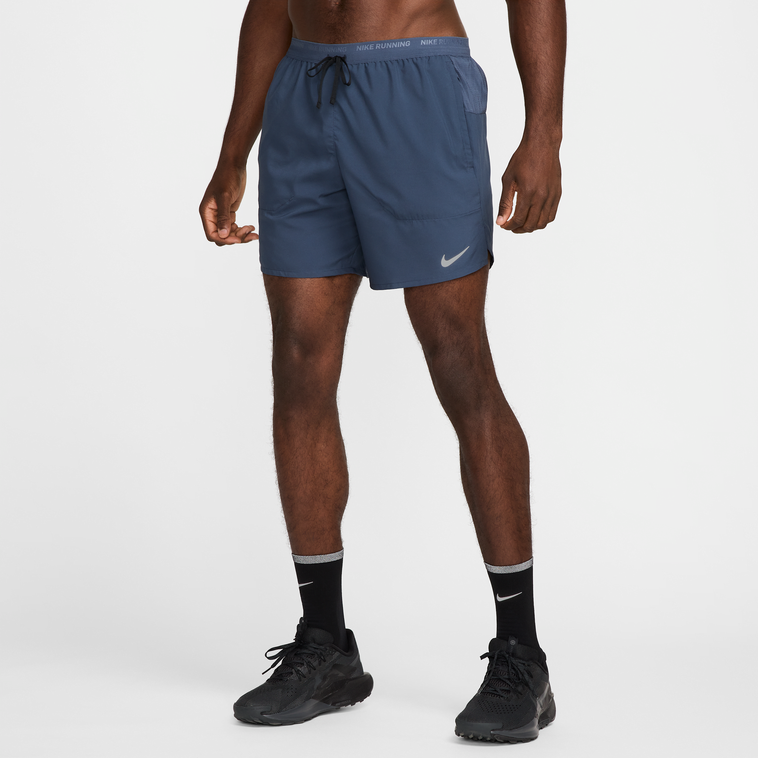 Nike Dri-fit Stride 7-inch Brief-lined Running Shorts In Gray
