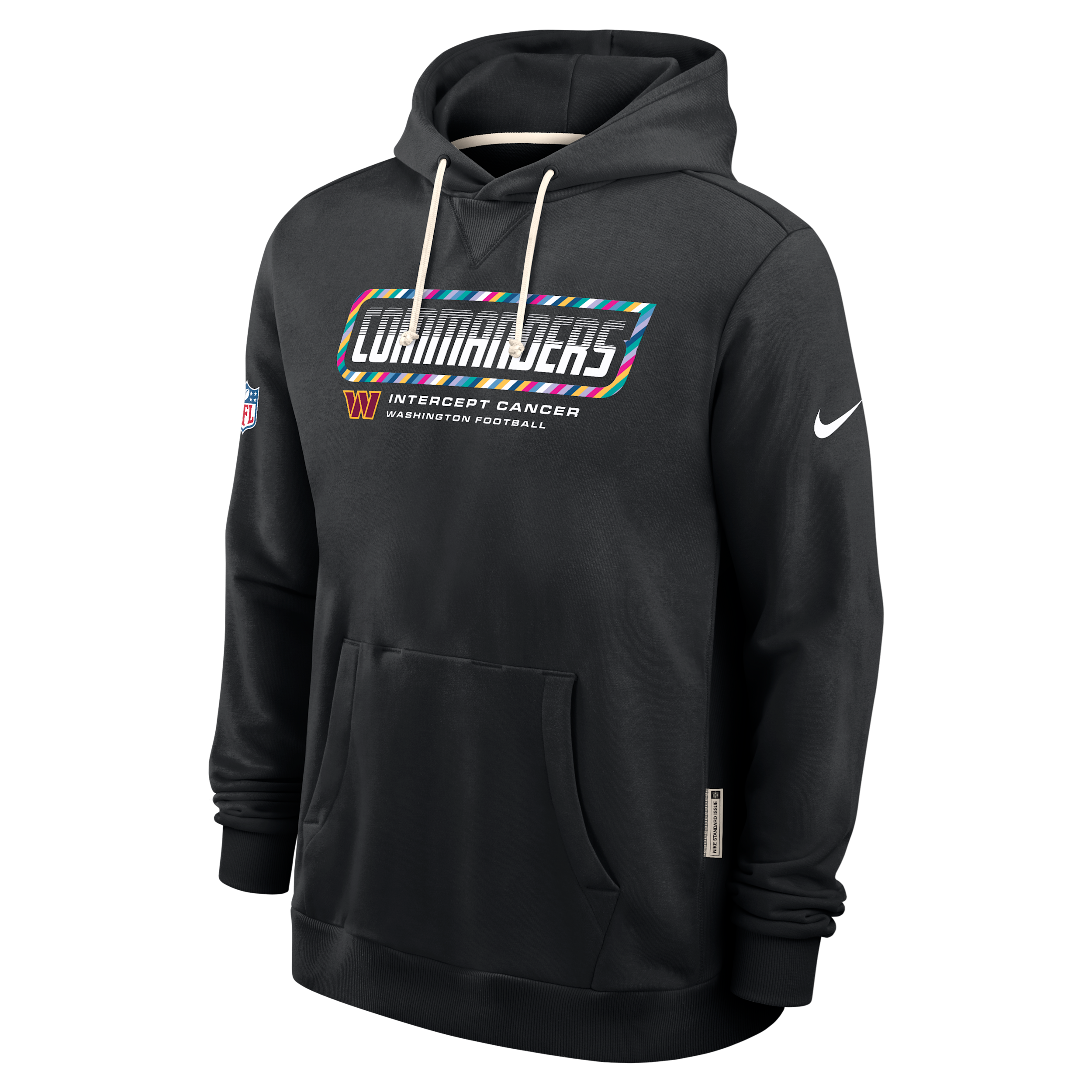 Washington Commanders Crucial Catch Sideline Standard Issue Nike Men's Dri-FIT NFL Pullover Hoodie in Black | 03AZ00AZUZ-F9R