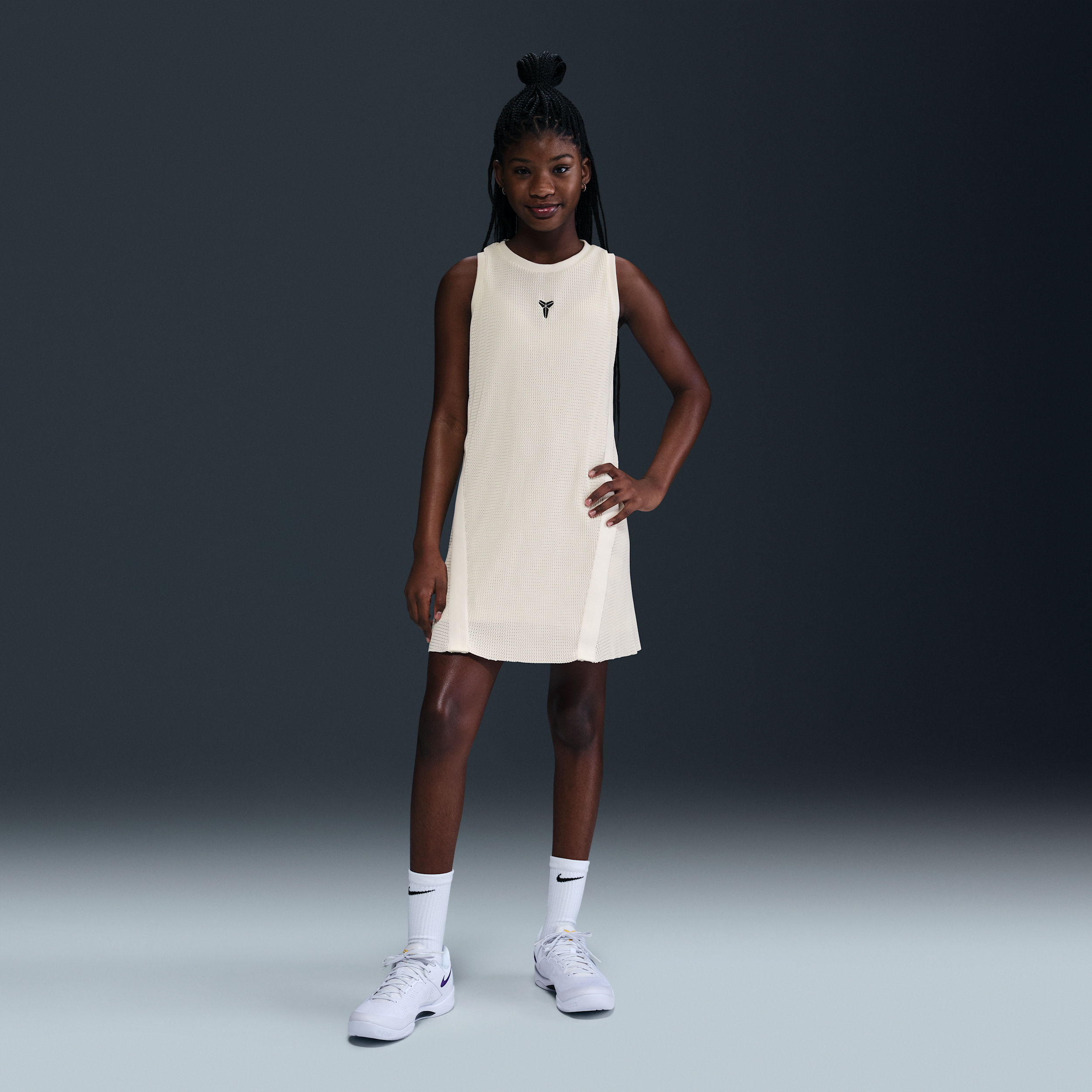 Nike Kobe Big Kids' (girls') Pleated Dress In White