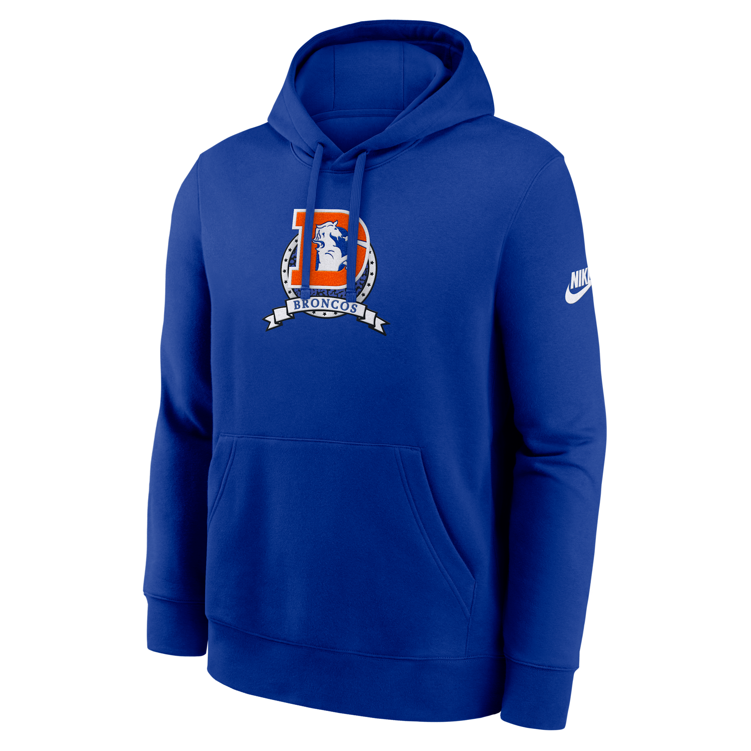 Denver Broncos Rewind Club Nike Men's NFL Pullover Hoodie in Blue | NKDK4DA8WV-TM9