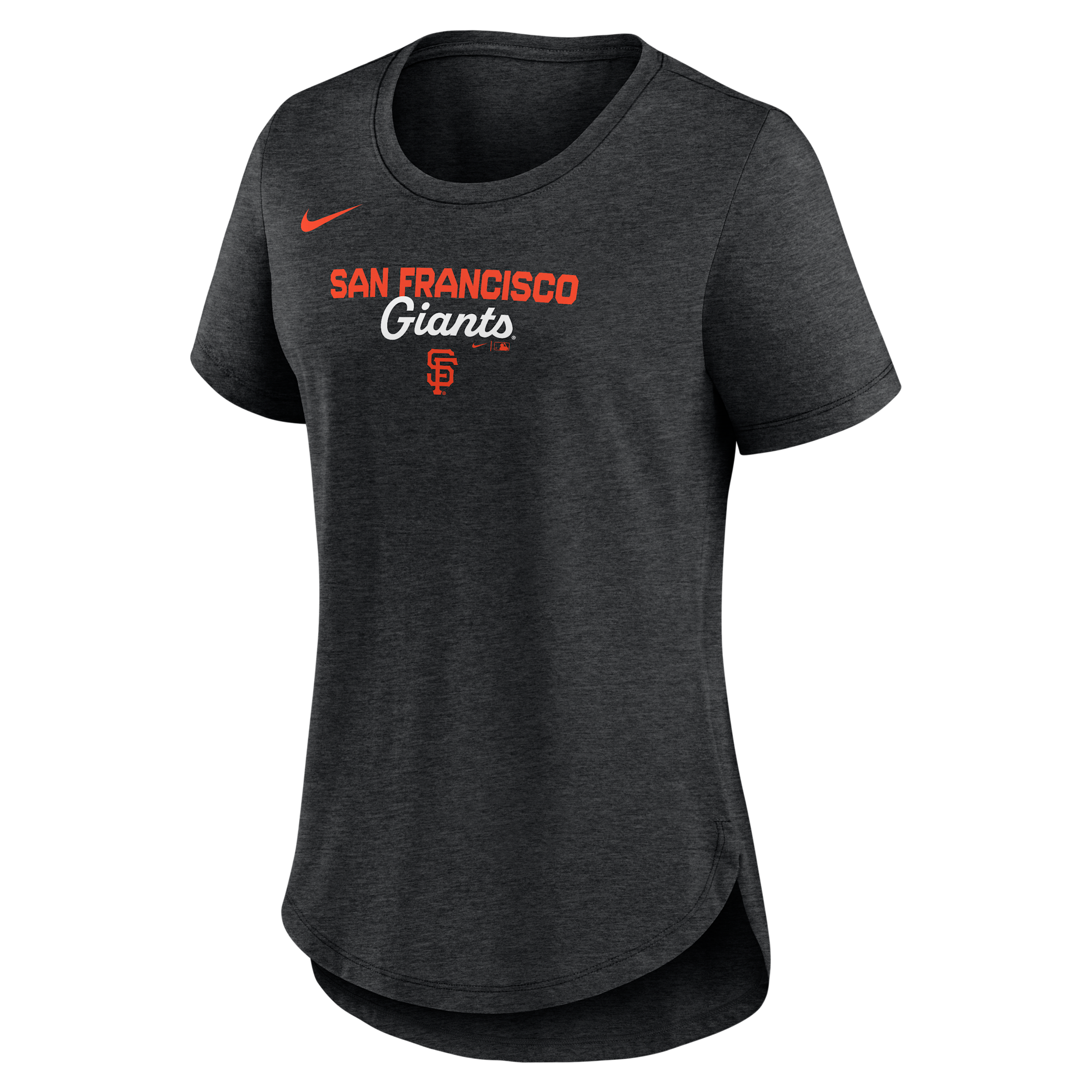San Francisco Giants Arched Team Name Nike Women's MLB T-Shirt in Black | NKMV00HGIA-SVQ