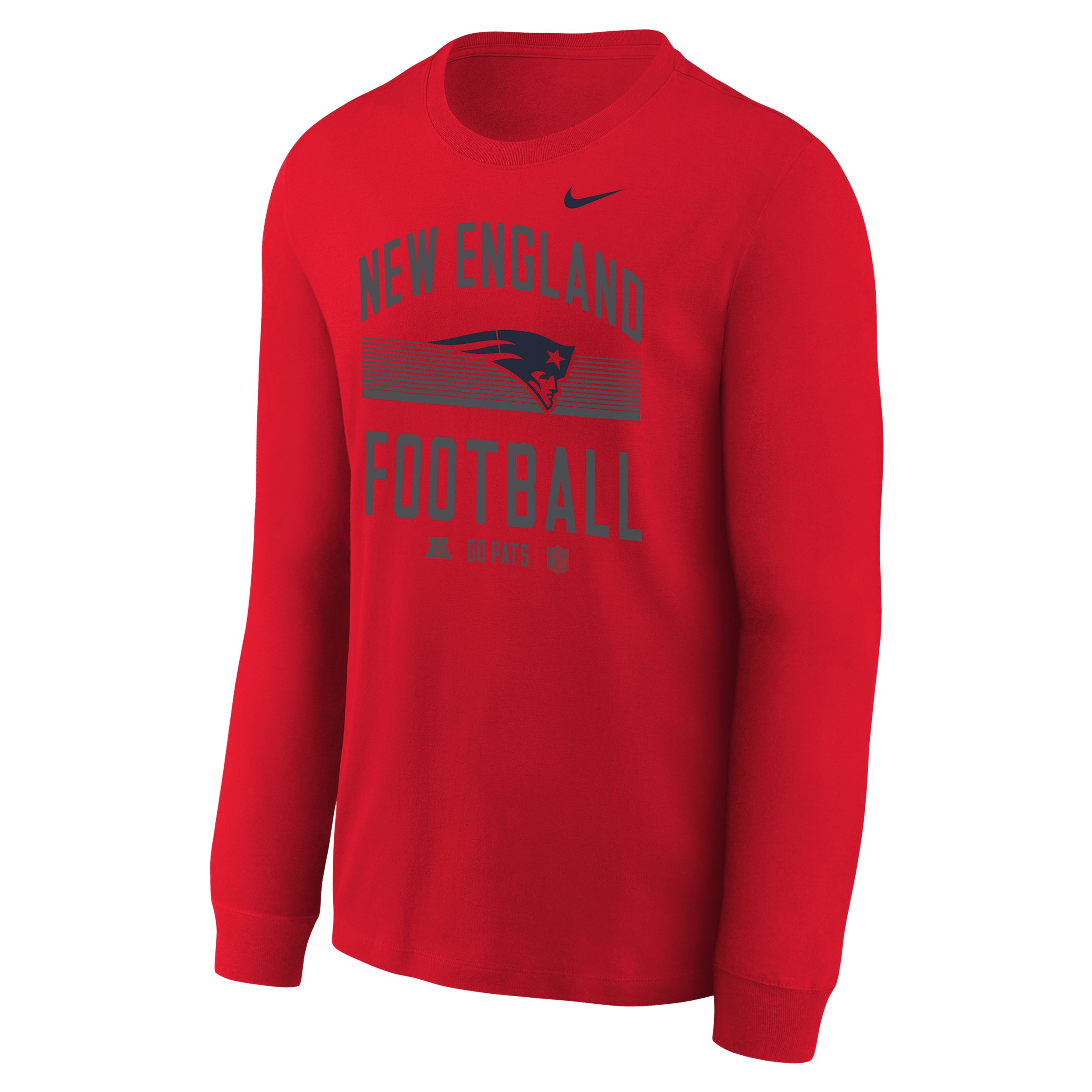 New England Patriots Hometown Big Kids' Nike NFL Long-Sleeve T-Shirt in Red | Z1B7NFQMPAT-NEB