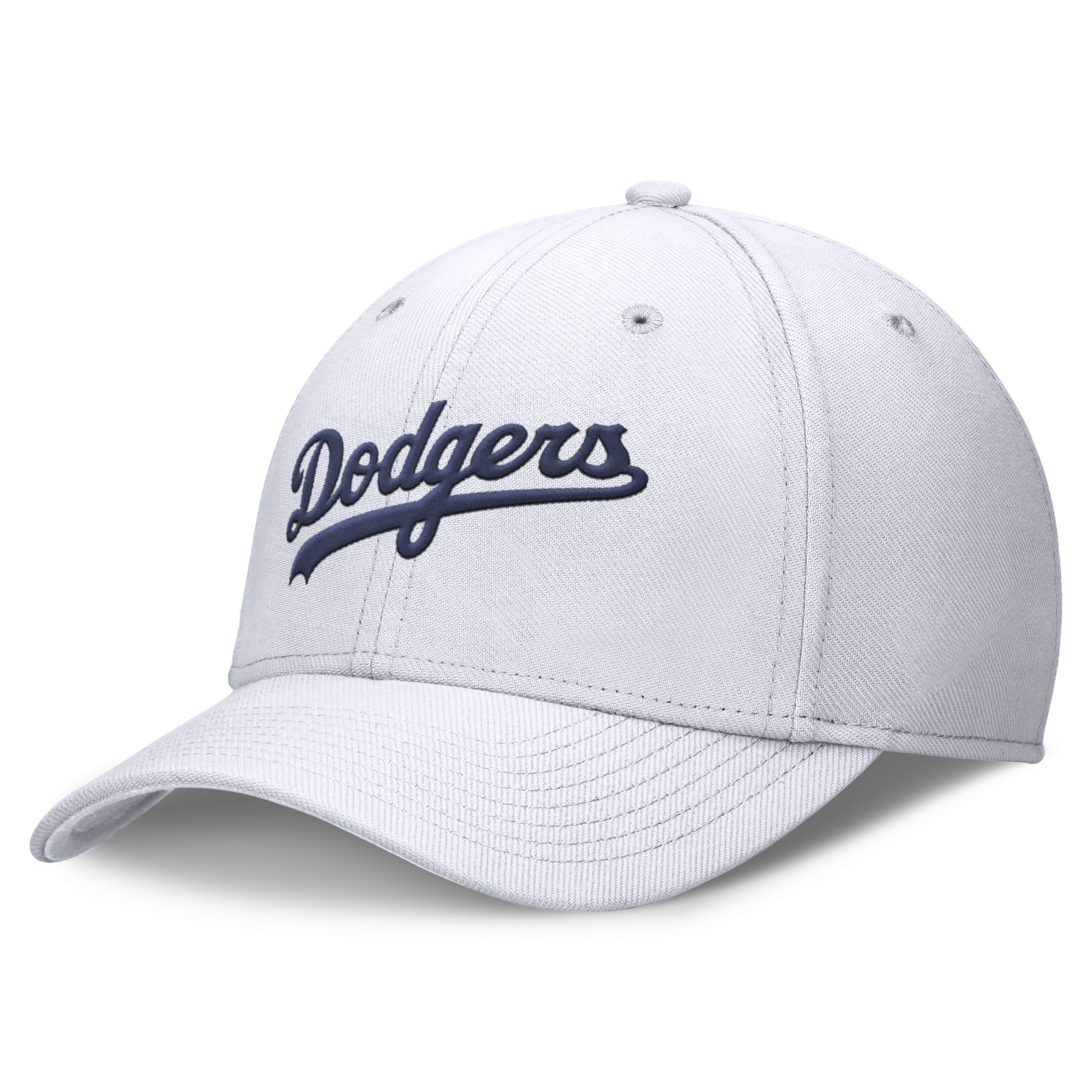 Shop Nike Los Angeles Dodgers Evergreen Swoosh  Men's Dri-fit Mlb Hat In White
