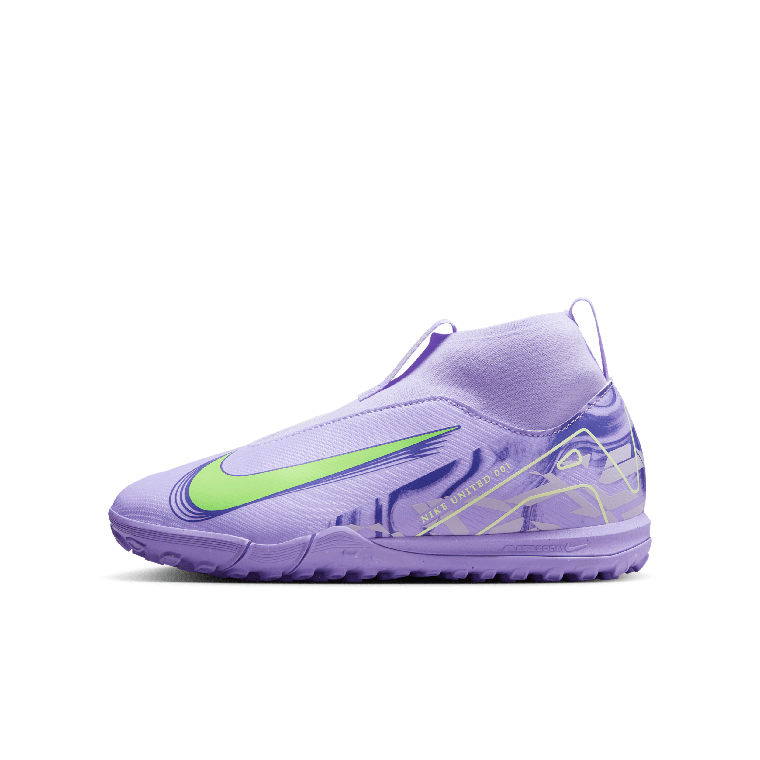 Nike United Jr. Mercurial Superfly 10 Academy Big Kids' Tf High-top Soccer Shoes In Purple