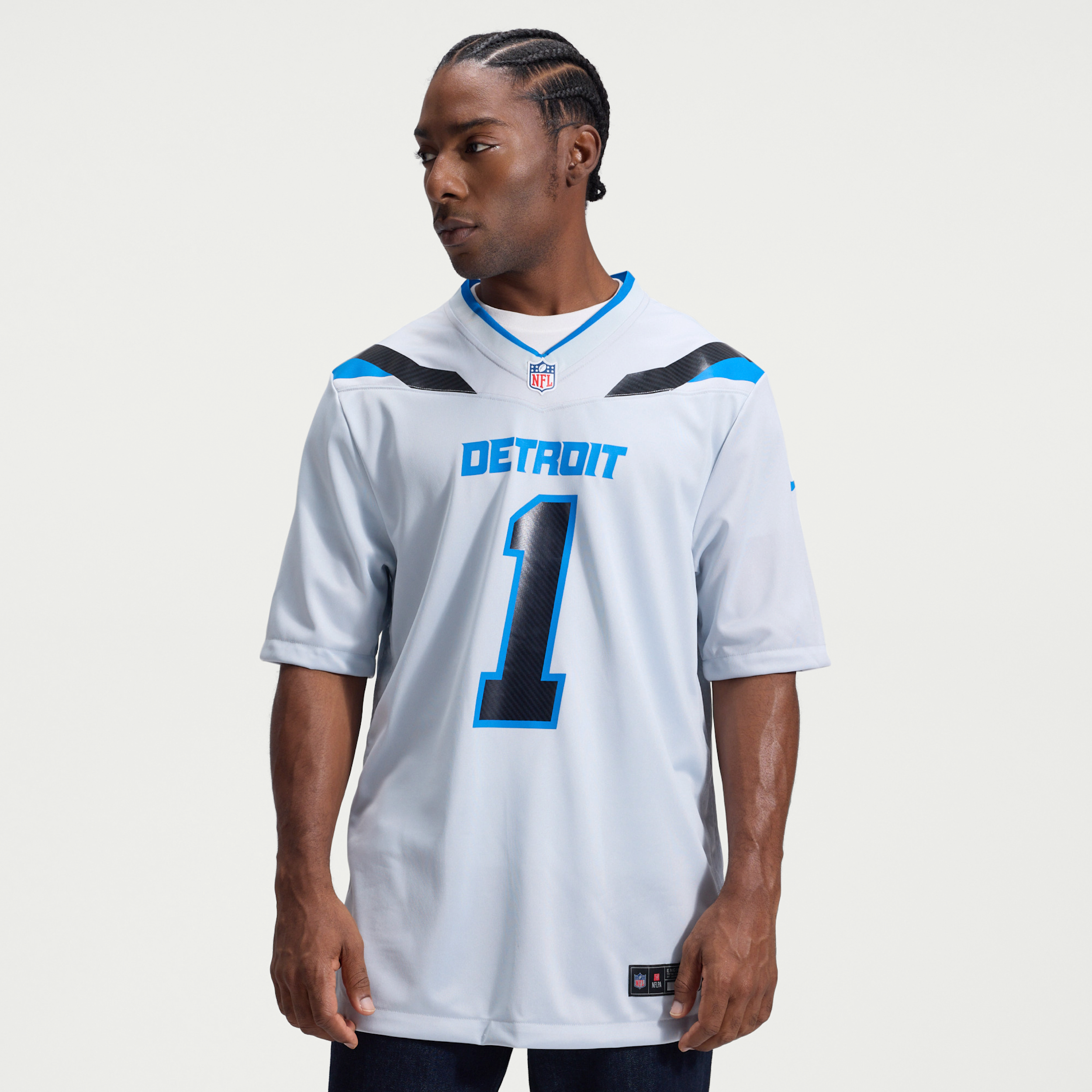 Jameson Williams Detroit Lions Rivalries Collection Nike Men's NFL Game Jersey in Grey | 67NM0JFL9JF-JY4
