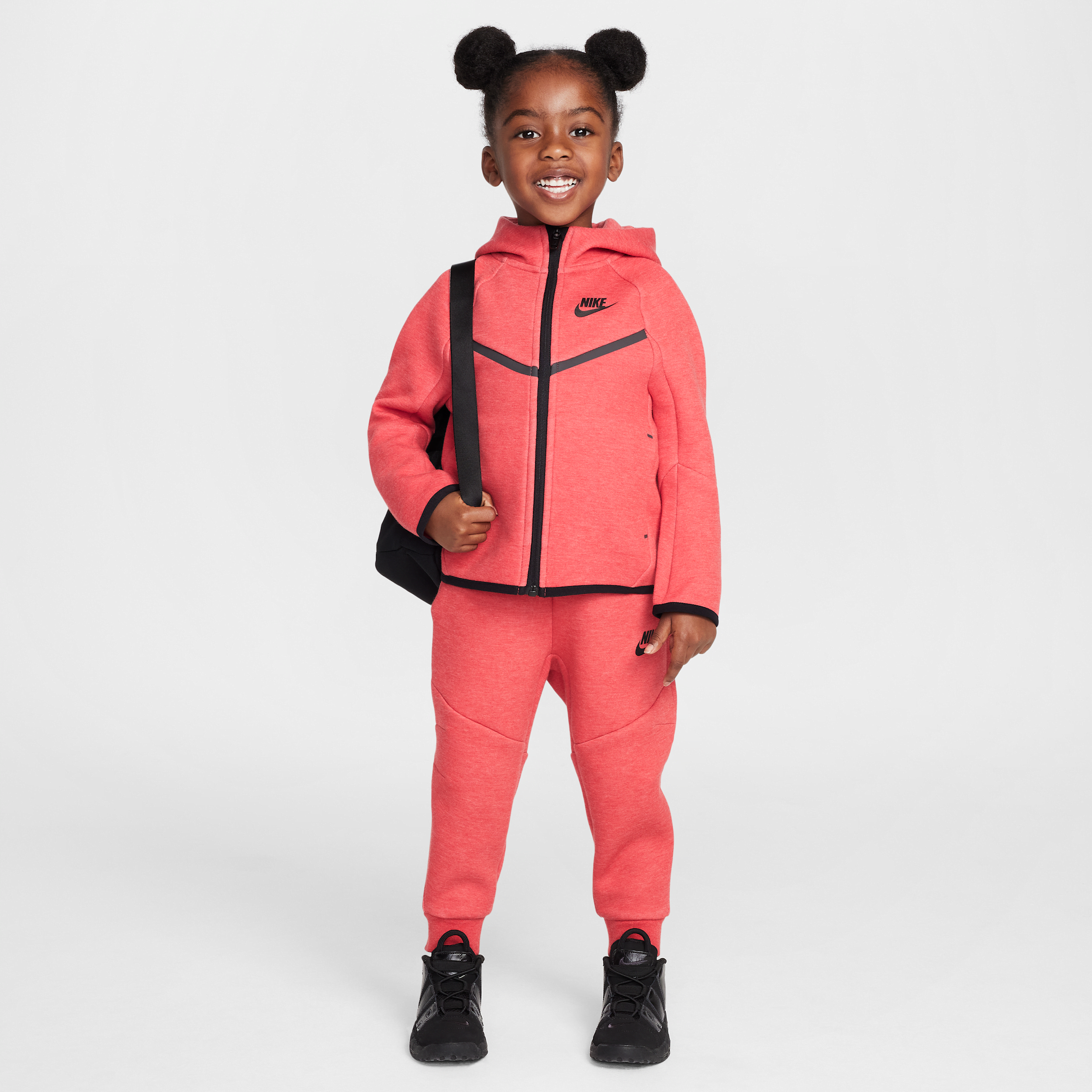 Nike Sportswear Toddler Tech Fleece 2-piece Full-zip Set In Red