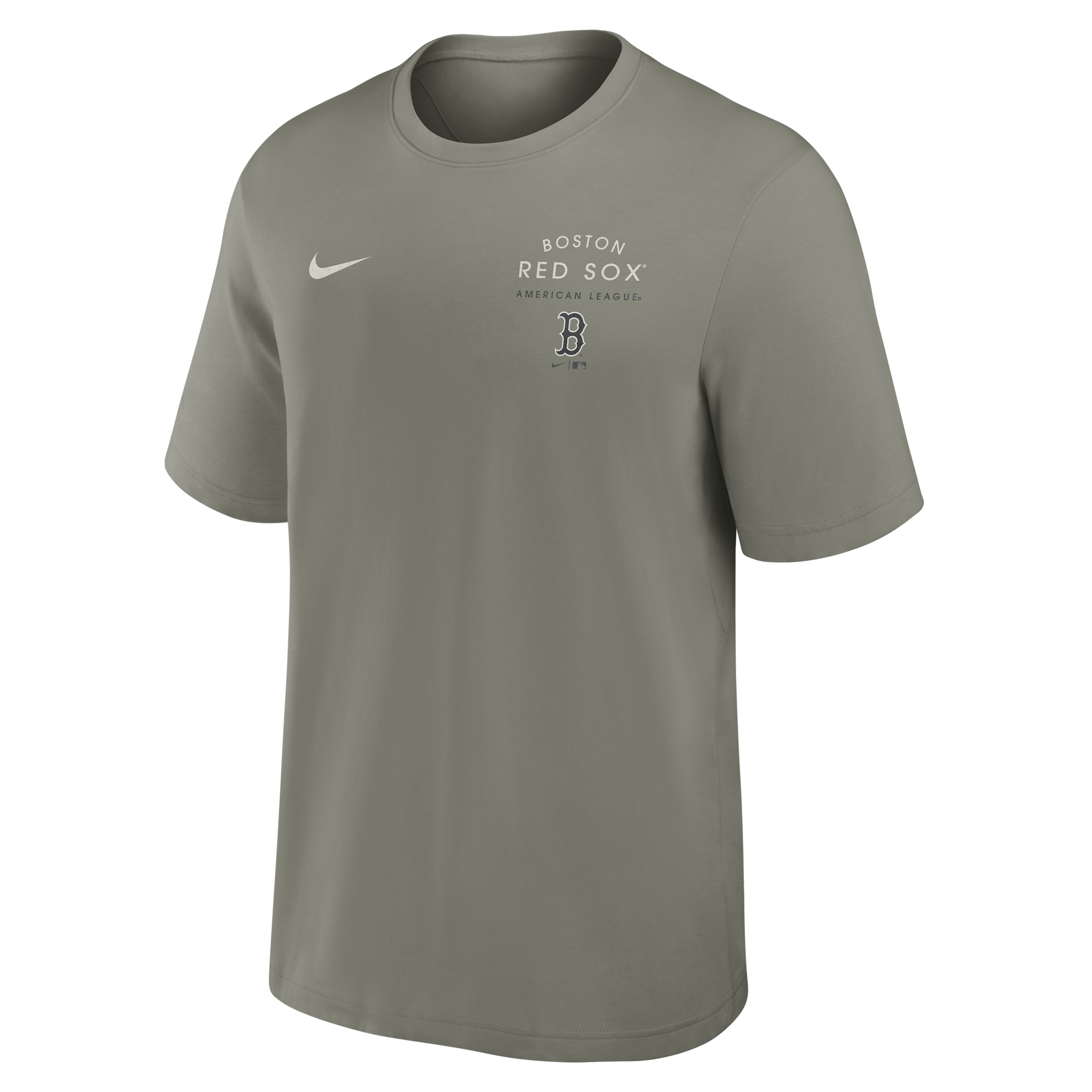 Boston Red Sox Primary Nike Men's Dri-FIT MLB T-Shirt in Grey | 02OZN05KBQ-H0Q