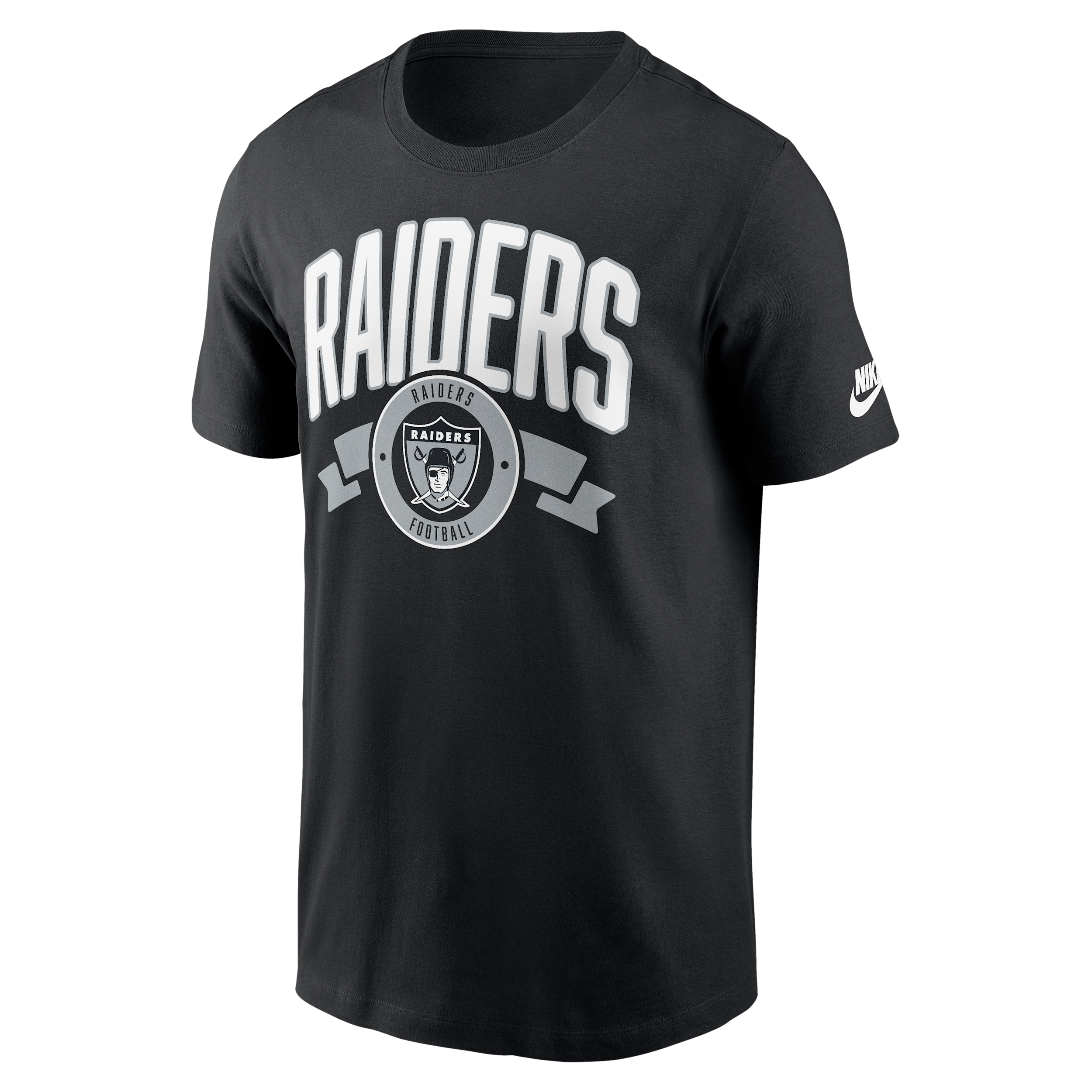Nike Black Las Vegas Raiders Rewind Front And Back Hit Essential T-shirt In Black