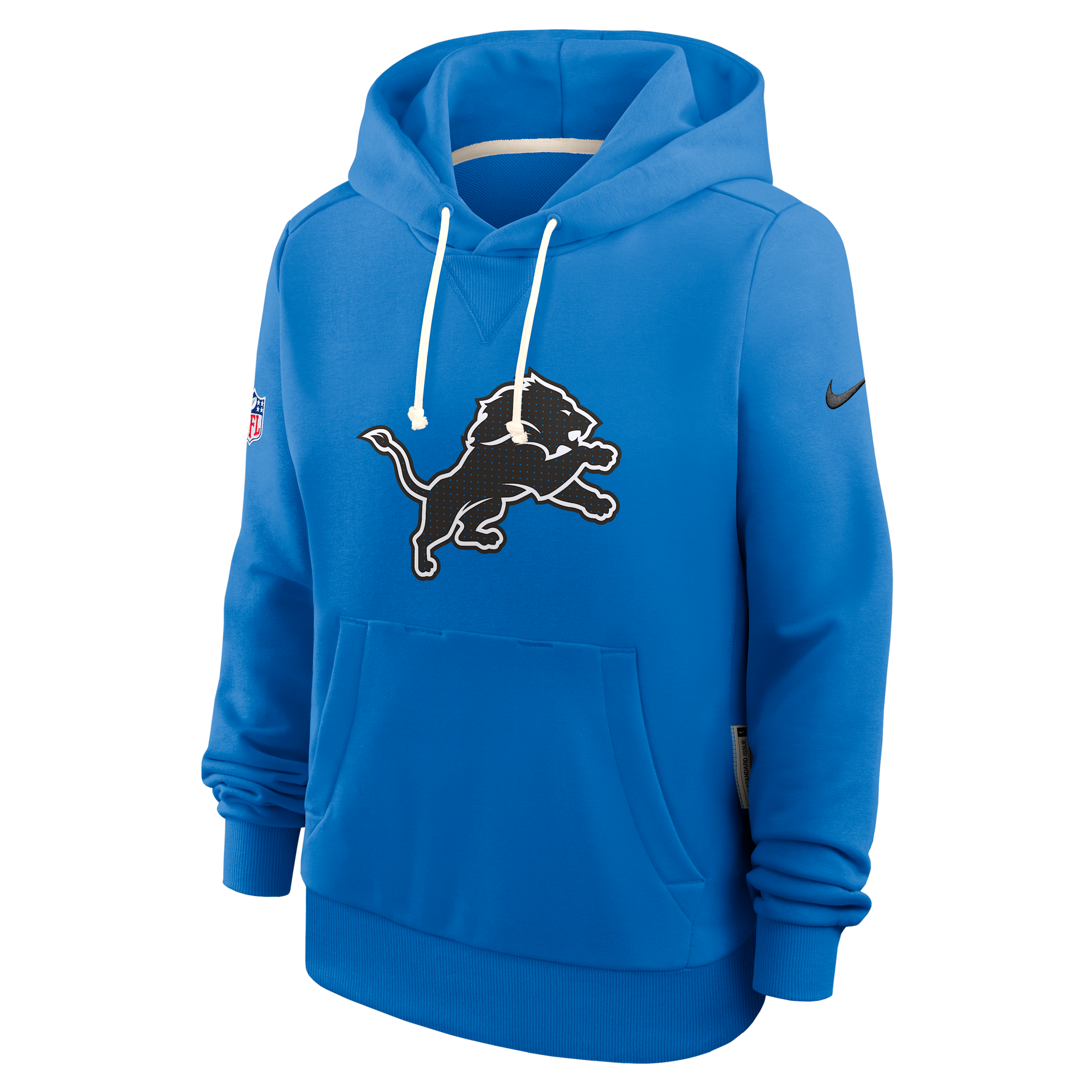 Nike Blue Detroit Lions Sideline Standard Issue Initial Home Dri-fit Hoodie In Blue