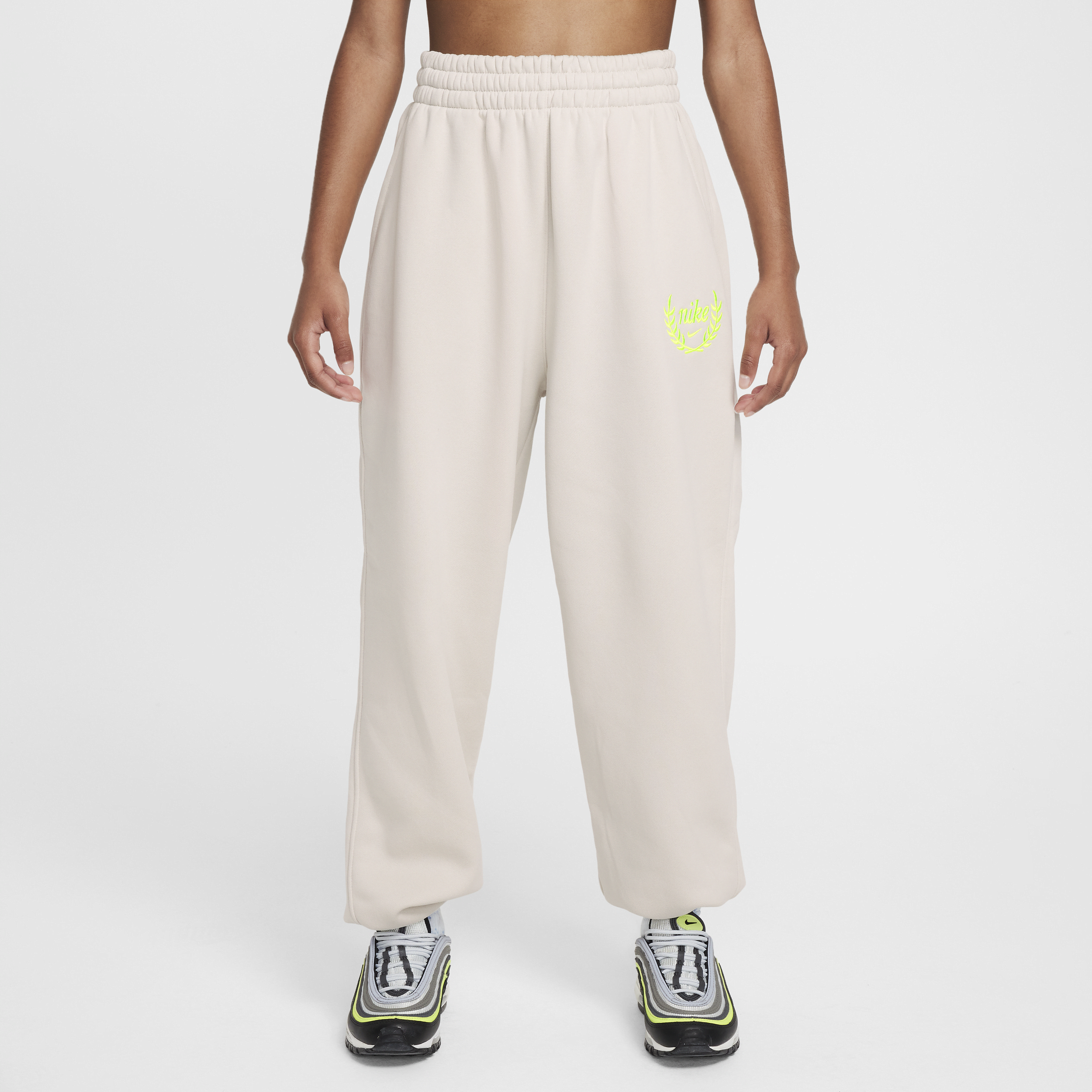 Nike Big Girls Sportswear Club Fleece Loose-fit Sweatpants In Grey
