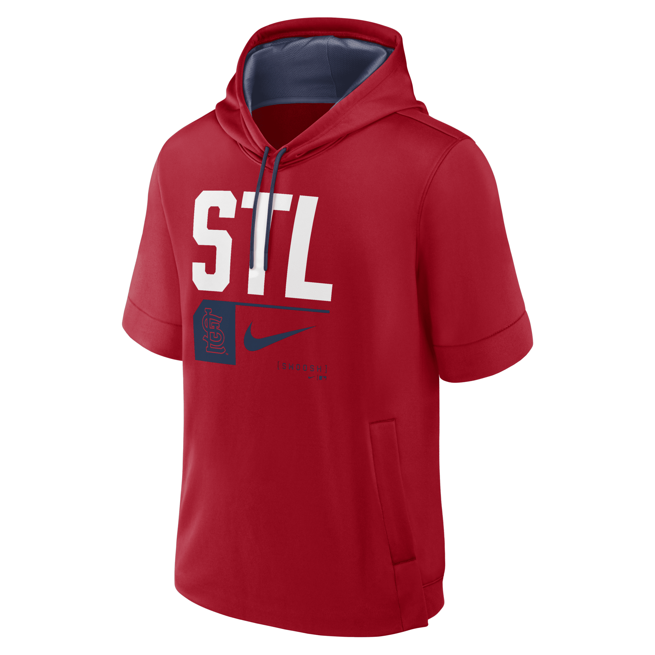 Shop Nike St. Louis Cardinals Tri Code Lockup  Men's Mlb Short-sleeve Pullover Hoodie In Red