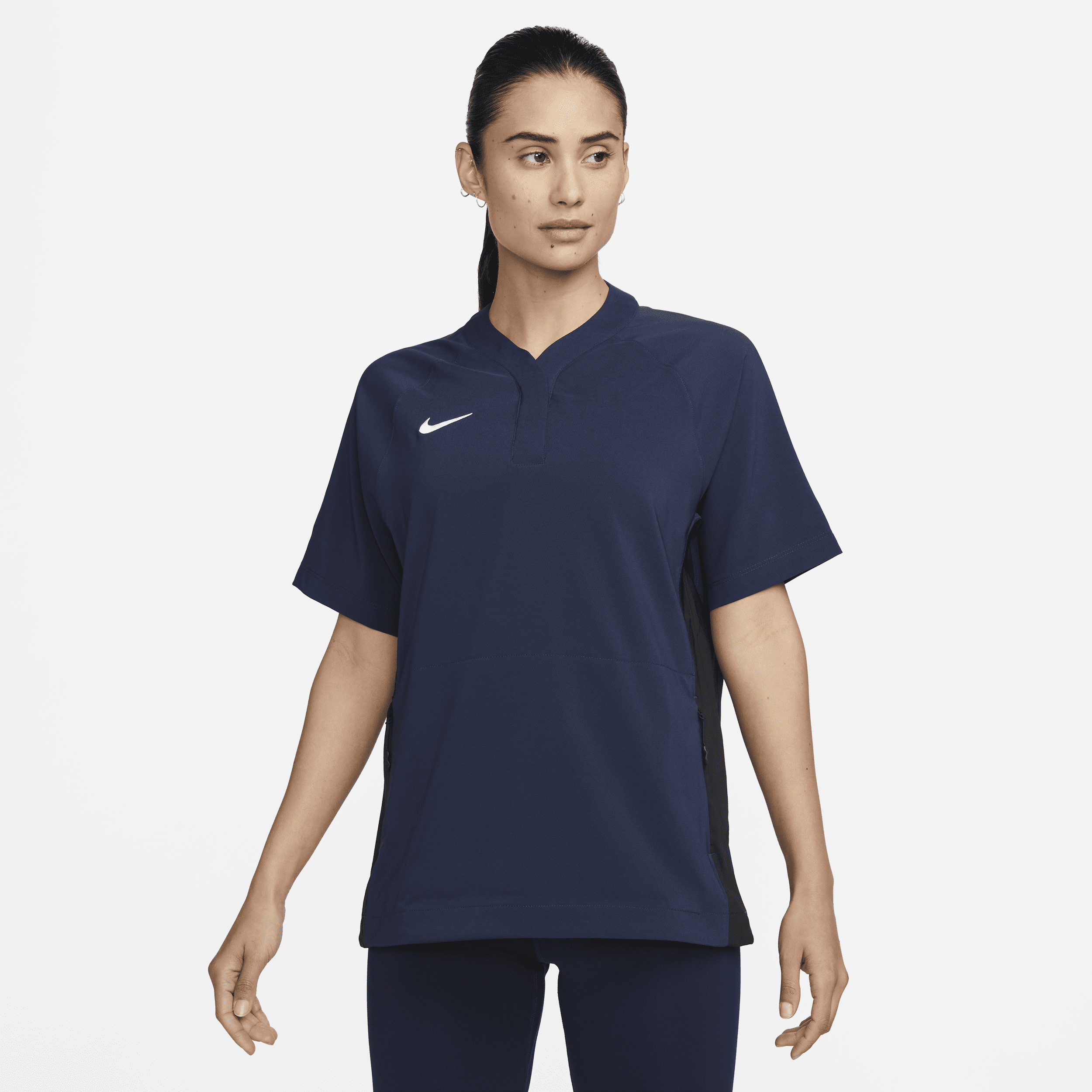Nike Women's Short-sleeve Softball Windshirt In Blue
